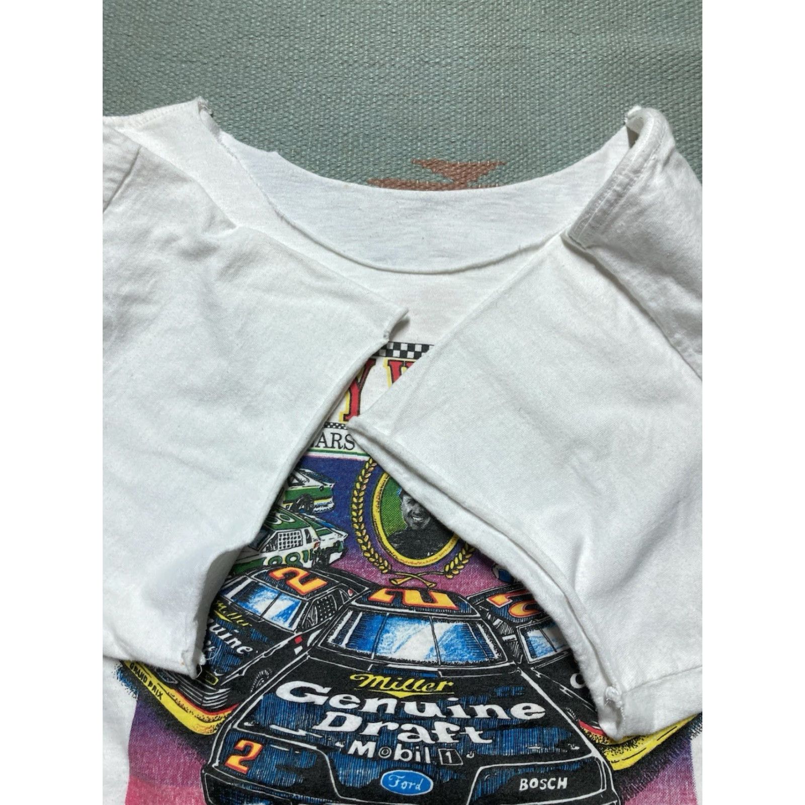 Rusty VINTAGE Rusty Wallace Nascar 90s T-Shirt Graphic Men XL White Shirt Adults Mens Size US XL / EU 56 / 4 - 4 Thumbnail