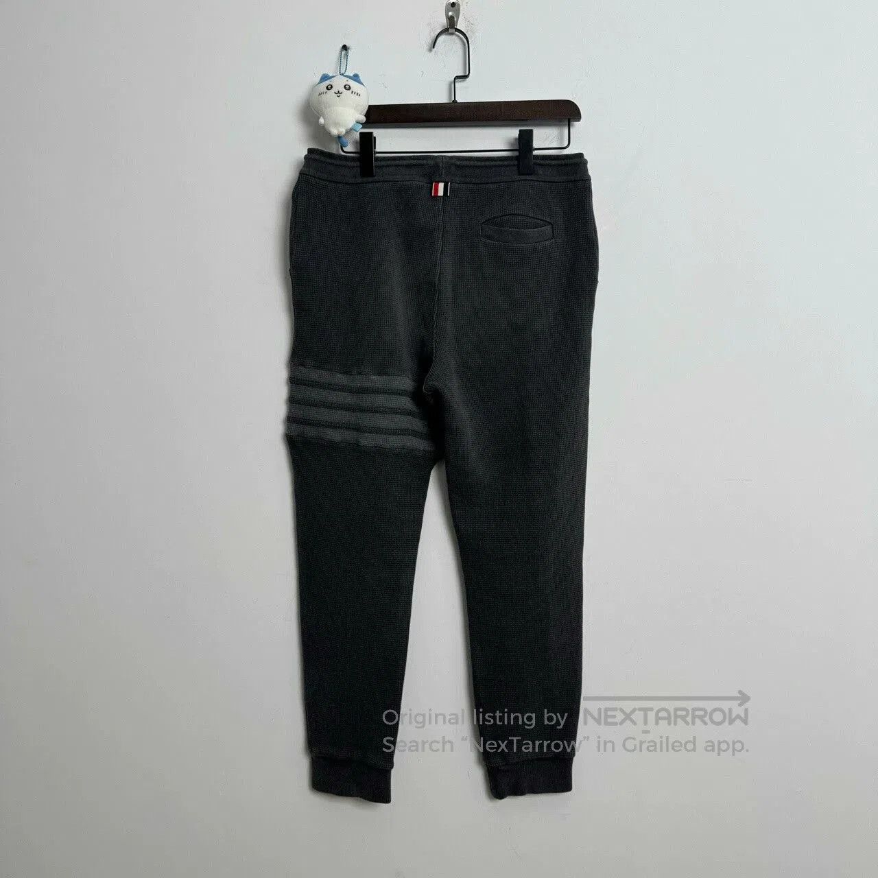 Thom Browne THOM BROWNE Black Gray Waffle Sweatpants. Size US 28 / EU 44 - 2 Thumbnail
