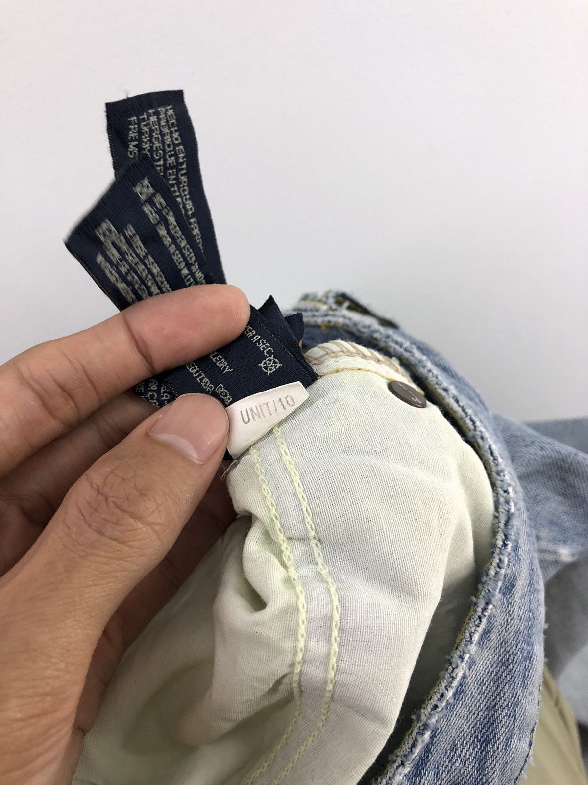 Zara Zara Regular Fit Skull Distressed Faded Blue Jeans Size US 34 / EU 50 - 25 Thumbnail