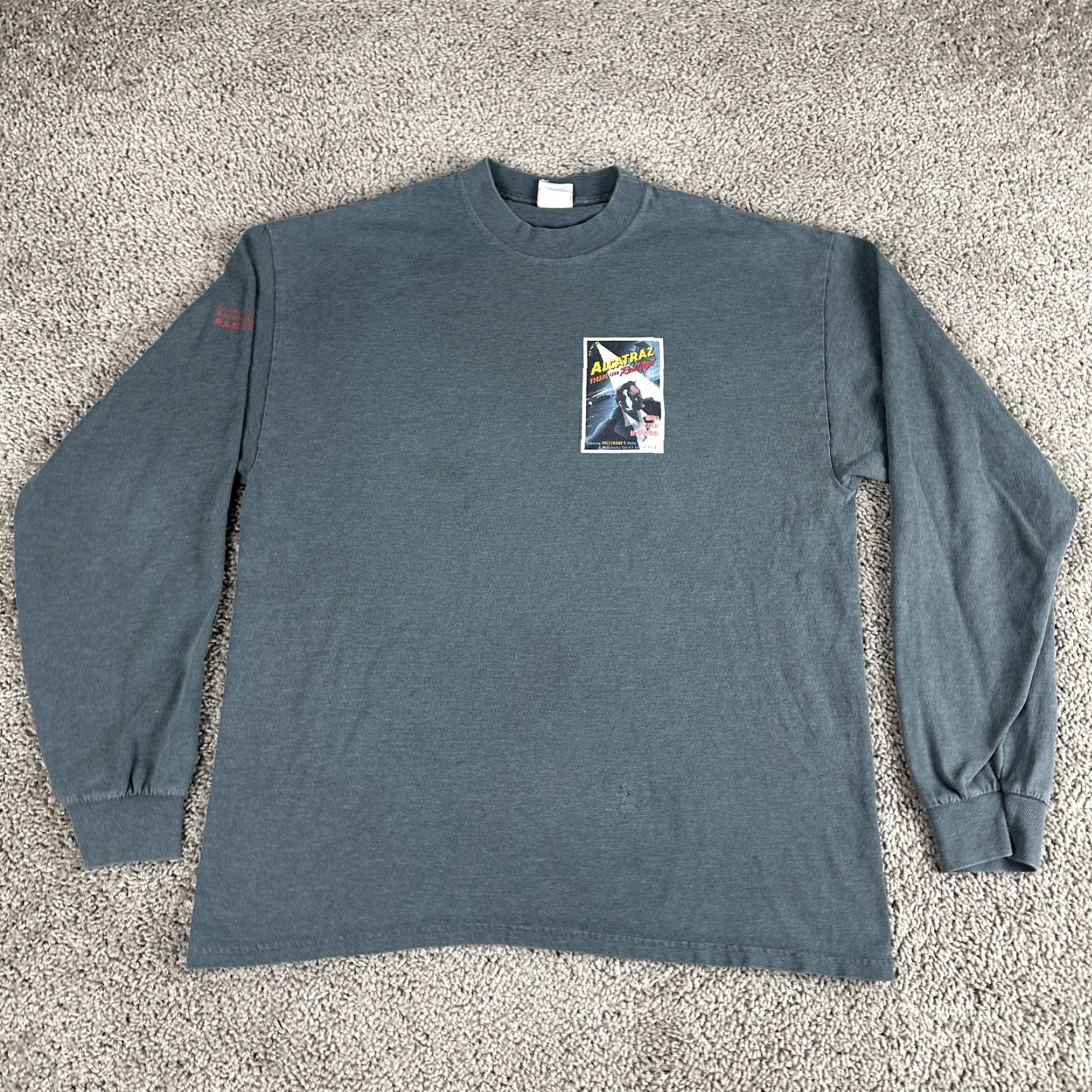 Jerzees Alcatraz Escape From Reality Shirt Mens Large Gray Long Sleeve Golden Gate Parks Size US L / EU 52-54 / 3 - 2 Thumbnail