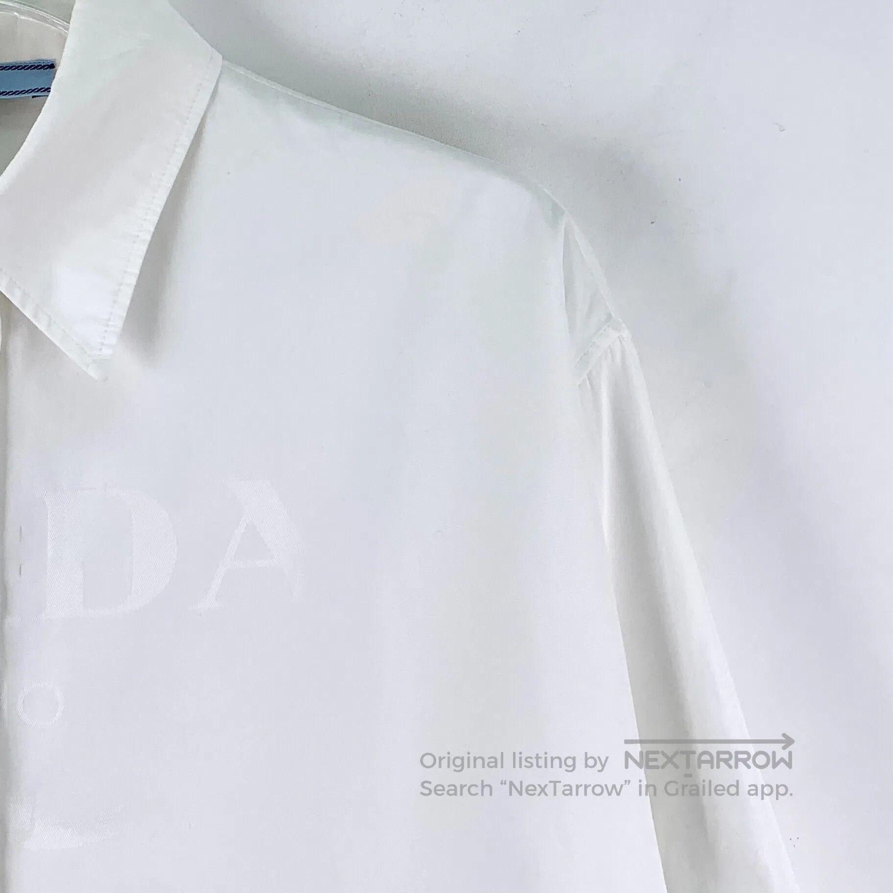 Prada Prada White logo letter embroidery cotton lapel single-bre Size XS / US 0-2 / IT 36-38 - 3 Thumbnail
