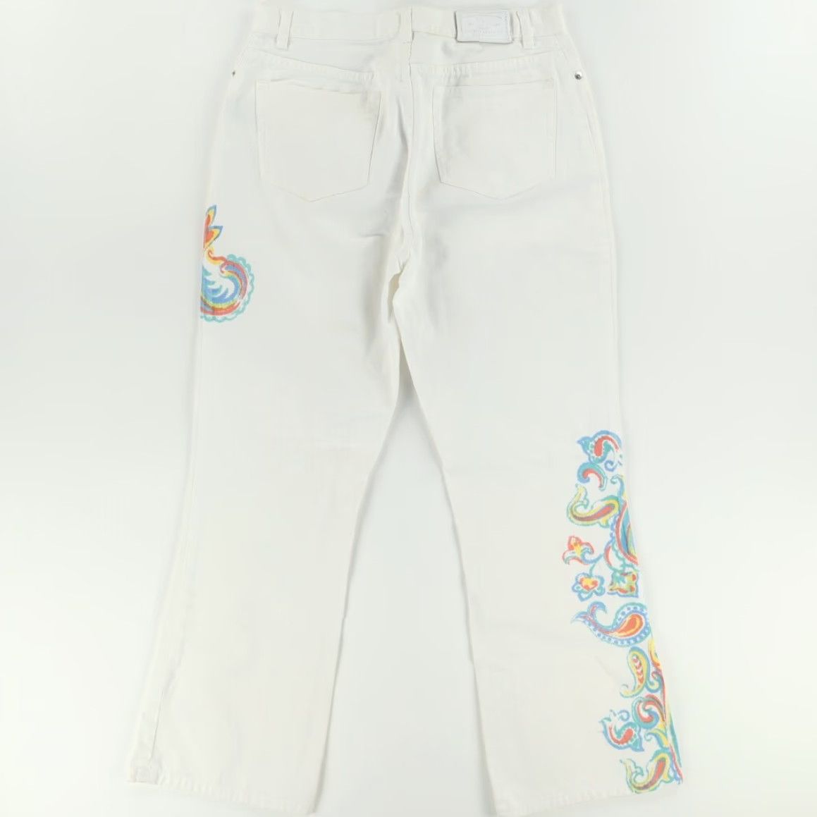 Ralph Lauren Lauren Ralph Lauren Graphic Cotton Canvas Jeans White Women's 10 Size 32" / US 10 / IT 46 - 4 Thumbnail
