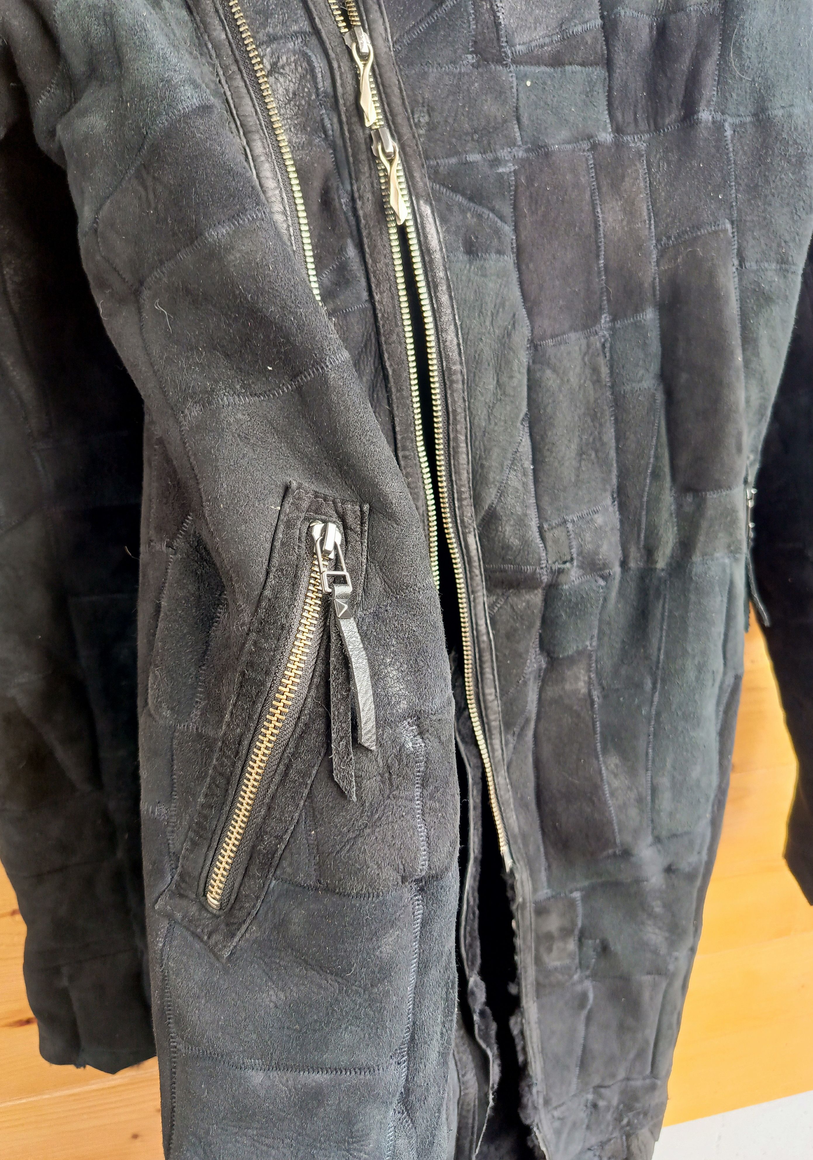 14th Addiction 14th Addiction Fur Hoodie PATCHWORK Leather Coat Size US XS / EU 42 / 0 - 7 Thumbnail