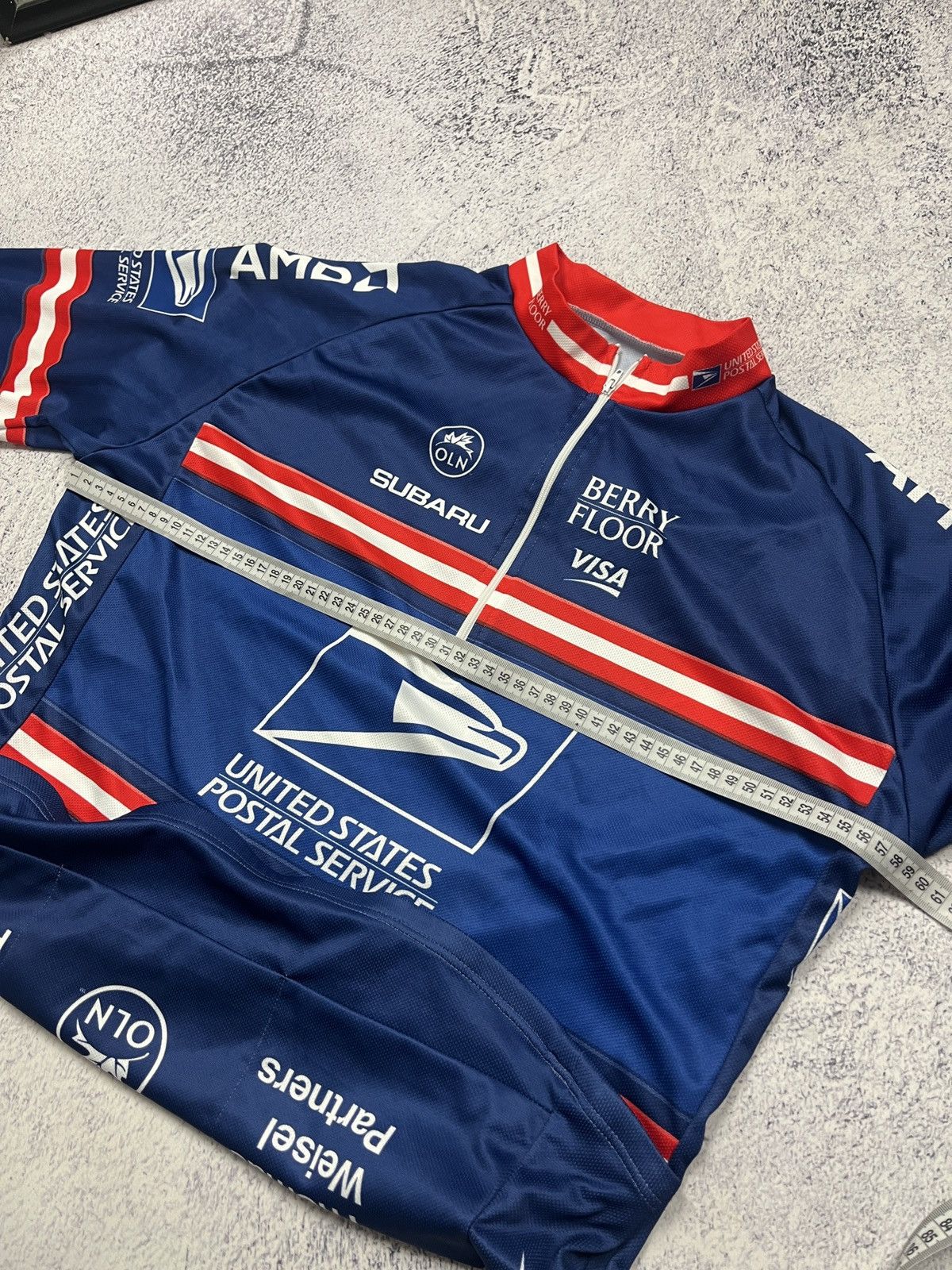 Nike Nike USPS Tour de France Lance Armstrong Team Cycling Jersey Size US XXL / EU 58 / 5 - 10 Thumbnail