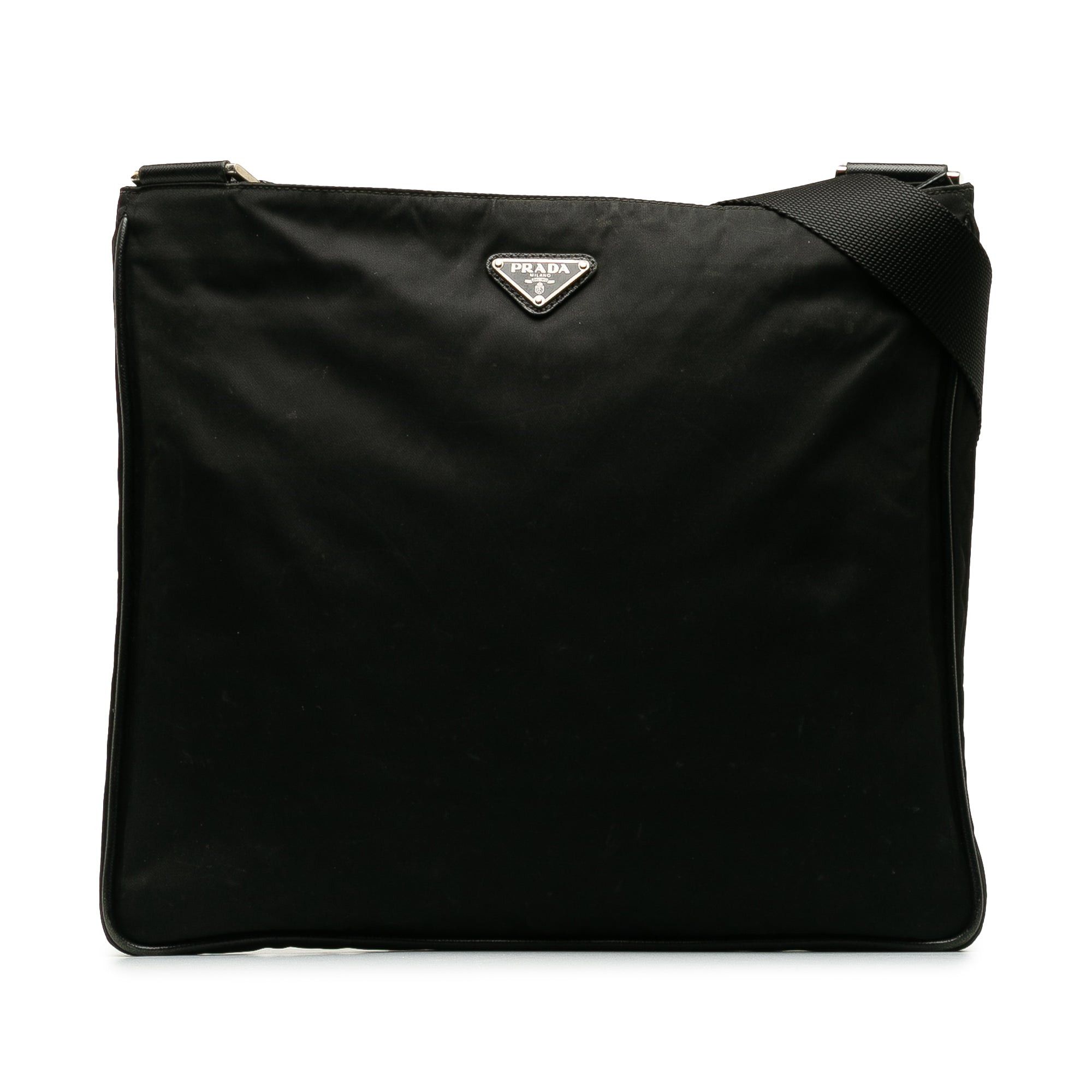 Prada Prada Tessuto Zip Top Crossbody Black Size ONE SIZE - 1 Thumbnail