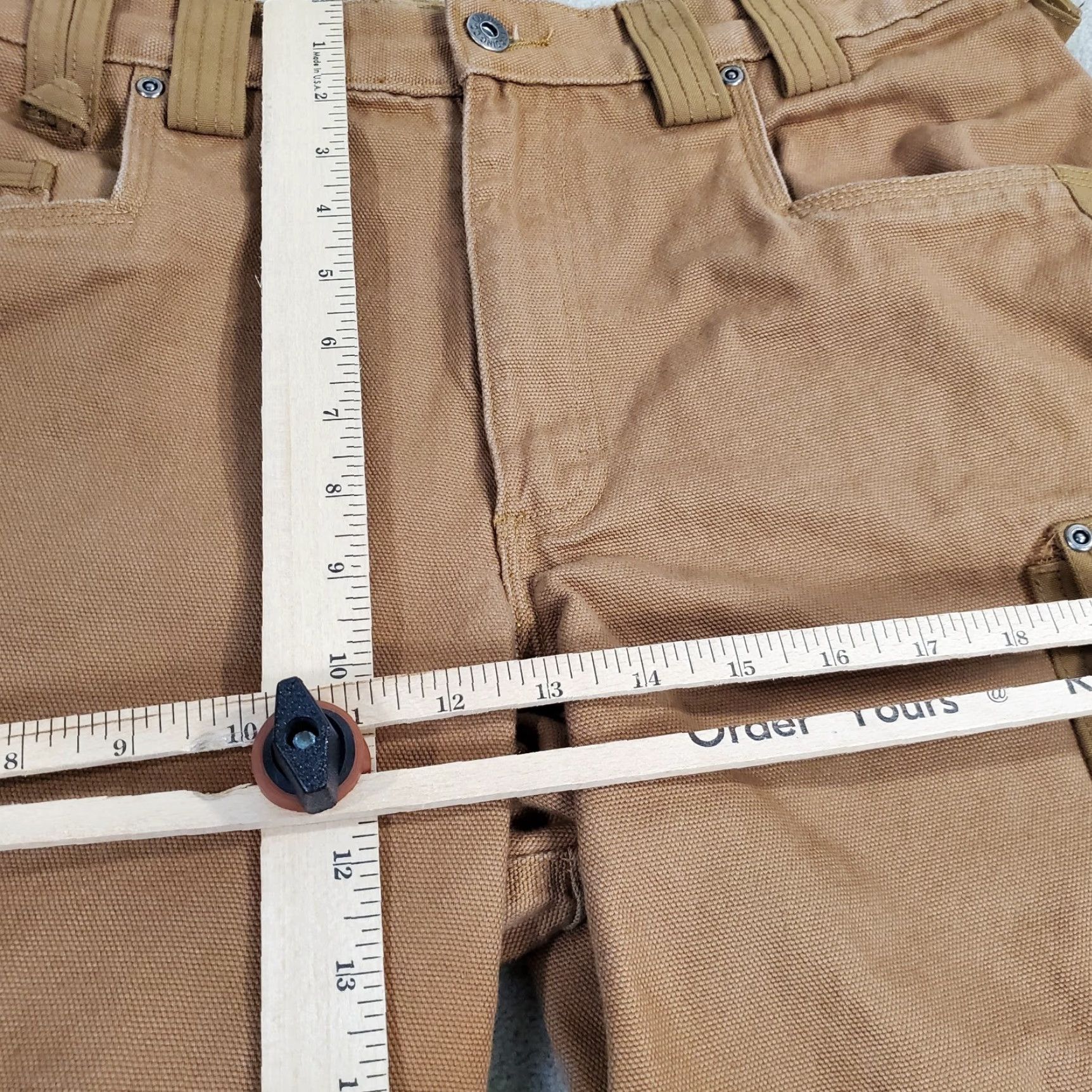 Doublet Duluth Cargo Pants Mens 36x34 Brown Canvas Work Pants Regular Inseam 34 Cargo Pockets Logo 95209 Size US 36 / EU 52 - 5 Thumbnail