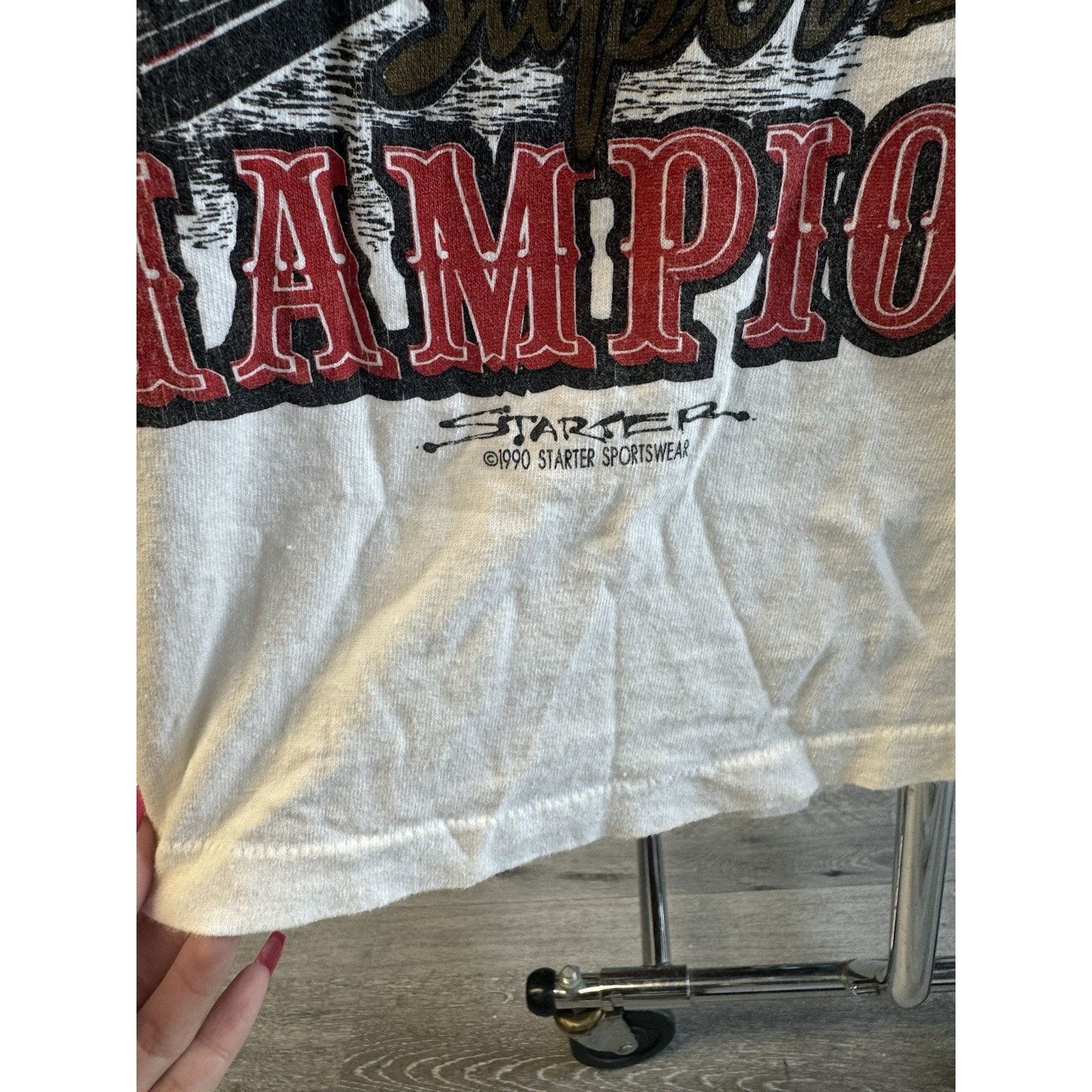 Starter 1990 San Francisco 49ers Back To Back Champs Starter Tee L Size US L / EU 52-54 / 3 - 3 Thumbnail