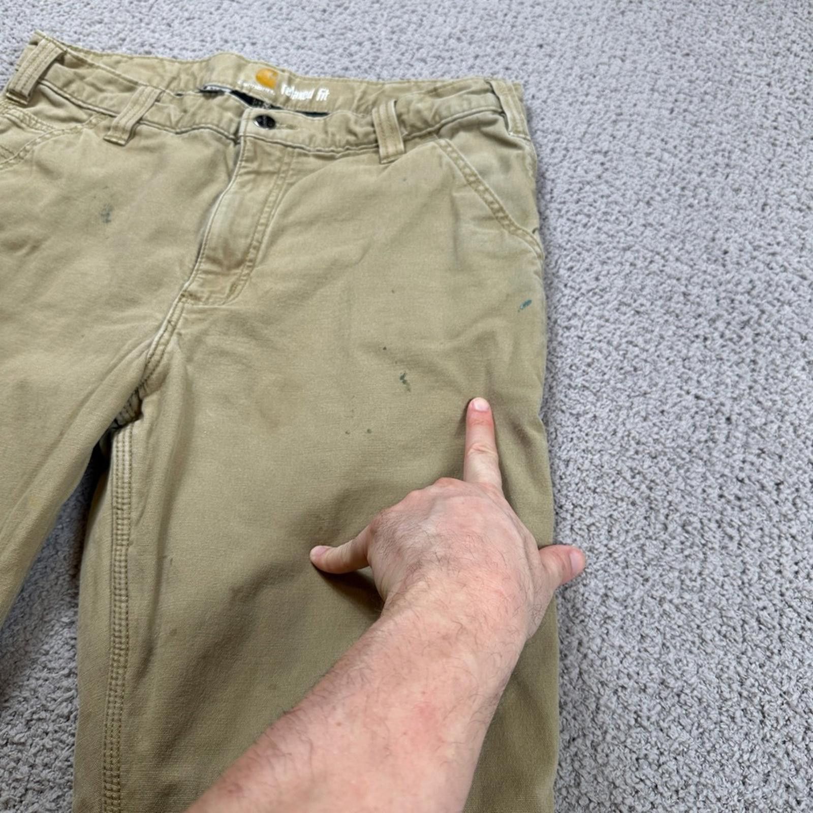 Carhartt Carhartt 34x32 Relaxed Fit Canvas Work Pants Tan 103342-253 Size US 34 / EU 50 - 8 Thumbnail