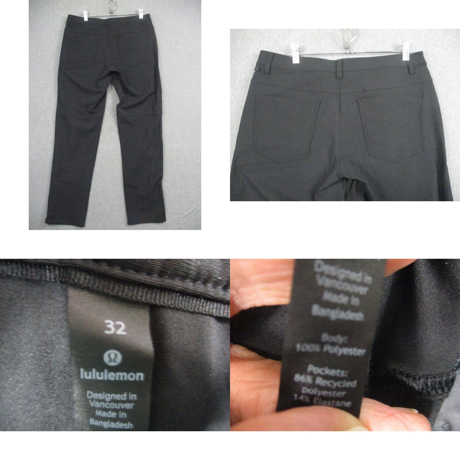 Lululemon Lululemon Pants Mens 32 Black 5 Pocket Straight Leg Performance Casual Golf Chino Flat Front Zip Mens Size US 32 / EU 48 - 8 Thumbnail