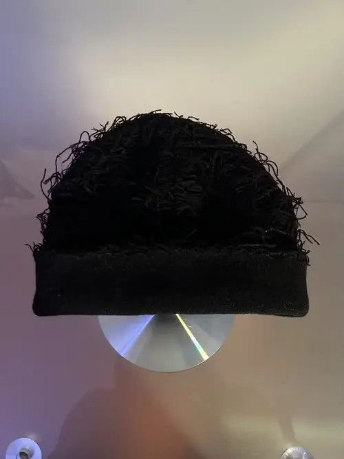 Other Distressed Knitted Beanie (black) Size ONE SIZE - 2 Thumbnail