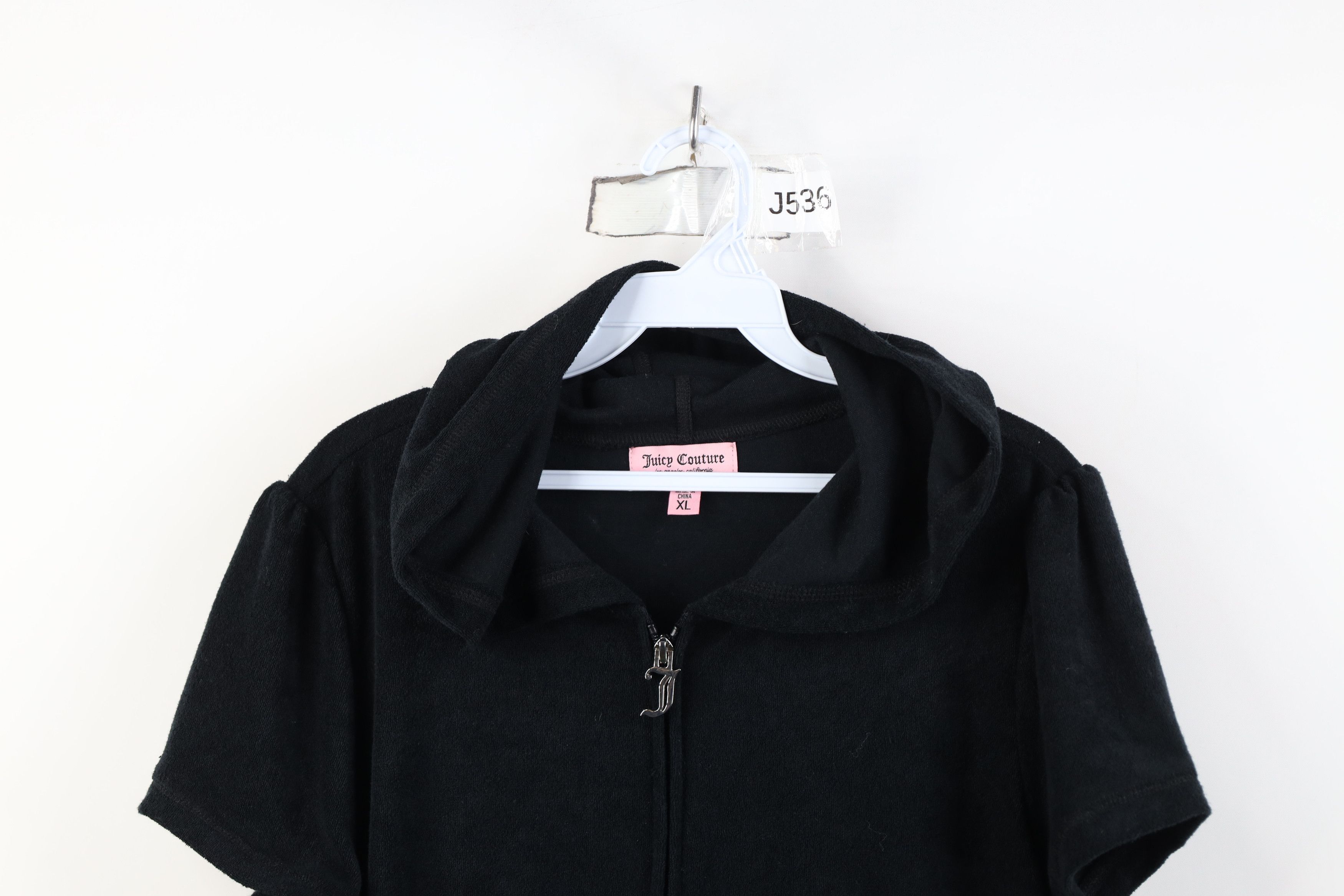 Juicy Couture Vintage 90s Y2K Juicy Couture Terry Cloth Sequin Hoodie Size XL / US 12-14 / IT 48-50 - 2 Thumbnail