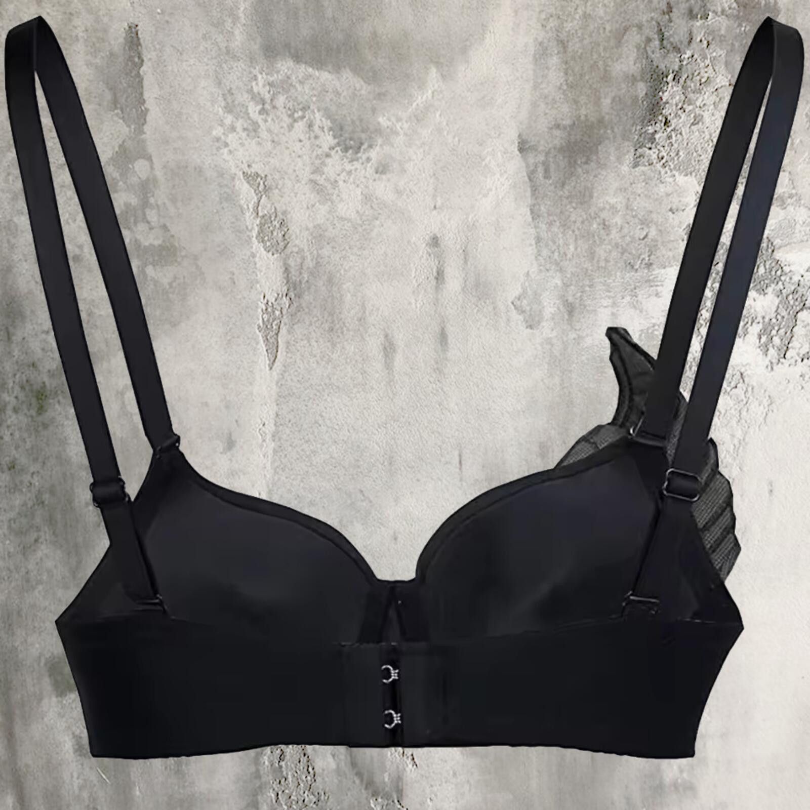 Vintage black studded wing bra top rave Size ONE SIZE - 3 Thumbnail