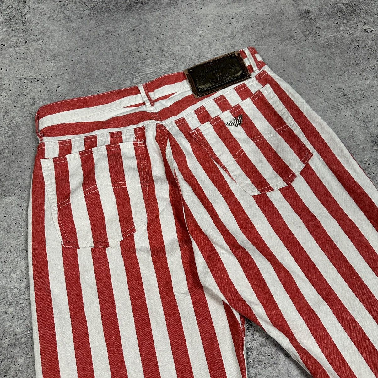 Armani × Vintage Armani Jeans Vintage Striper Red-White Metal Logo Women’s Size 29" - 11 Thumbnail