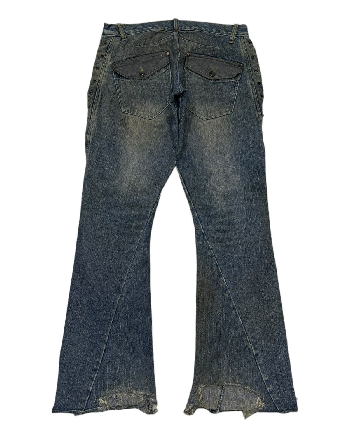 Hysteric Glamour 🔥NYLAUS JEANS LACE UP DISTRESSED DENIM TORNADO MART STYLE Size US 32 / EU 48 - 6 Thumbnail