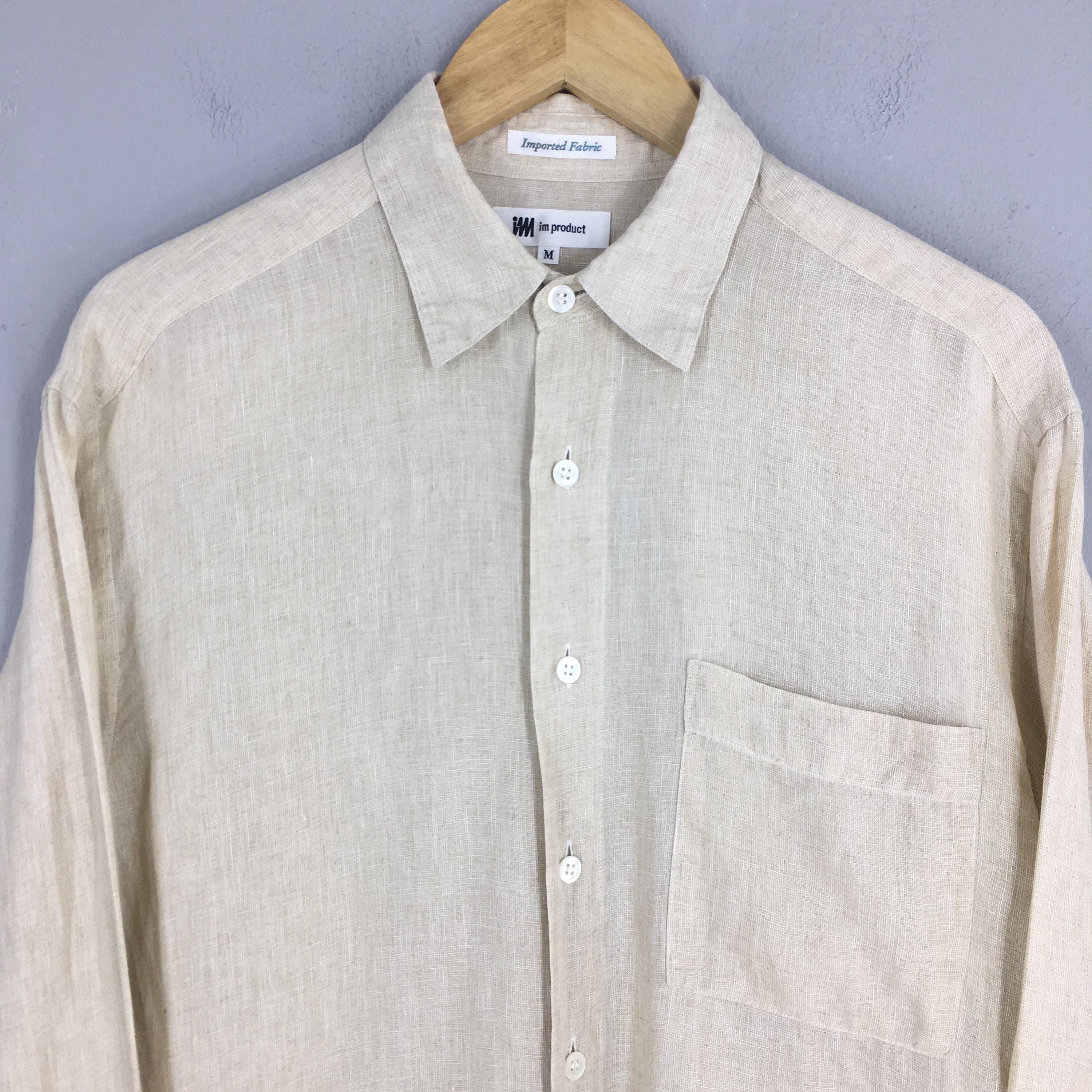 Issey Miyake 90s Issey Miyake Design Studio Beige Linen Shirt Medium Size US L / EU 52-54 / 3 - 2 Thumbnail