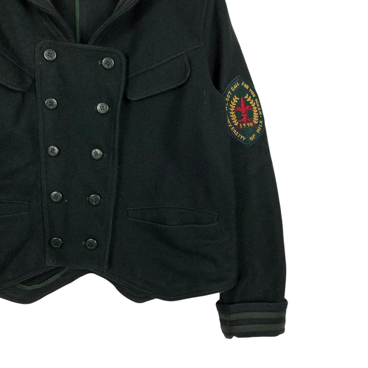Japanese Brand 📌Vintage Cropped Jacket University Of Milk Size US M / EU 48-50 / 2 - 6 Thumbnail