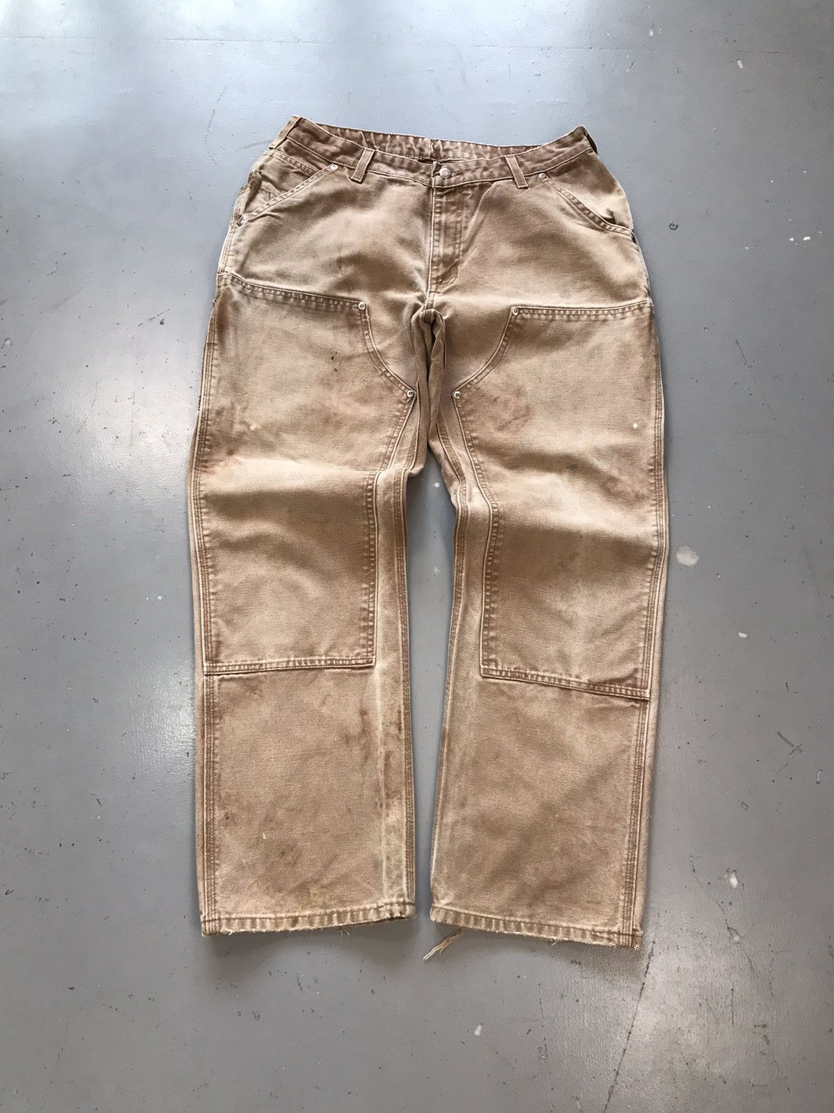 Carhartt × Vintage Vintage Carhartt WB136 BRN double knee denim Size US 32 / EU 48 - 1 Thumbnail