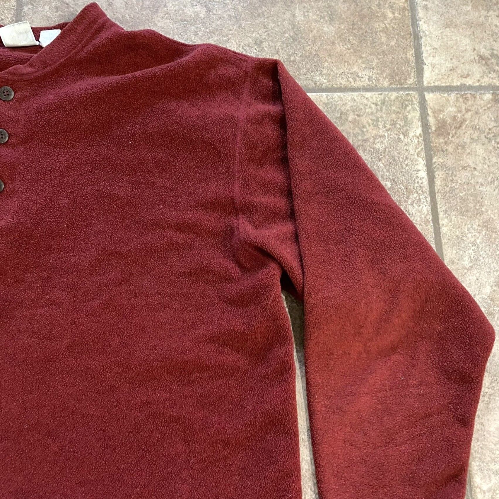 The North Face THE NORTH FACE Red Henley Fleece Sweatshirt Adult XL Casual Mens Size US XL / EU 56 / 4 - 2 Thumbnail