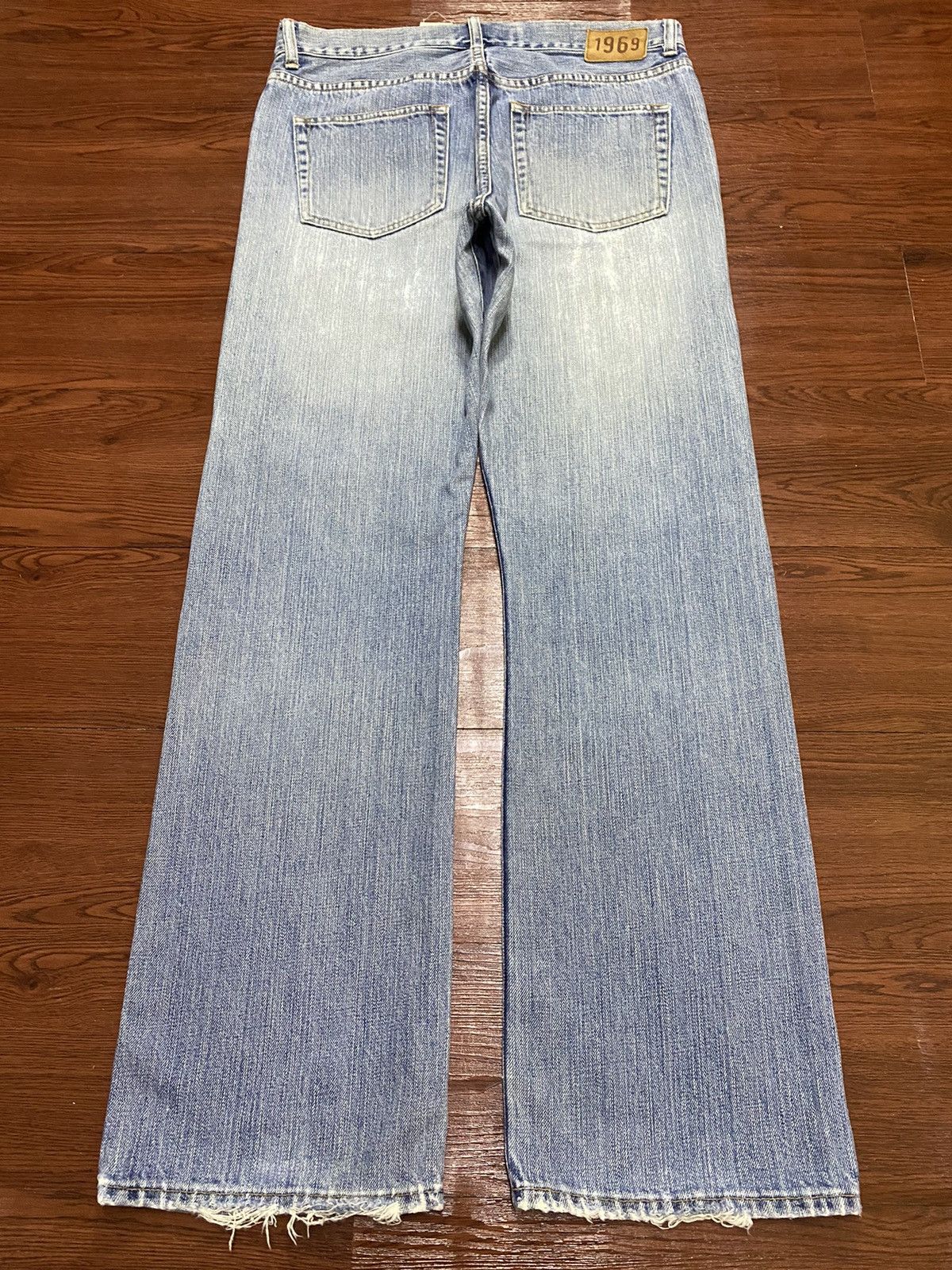 Gap Vintage Gap 1969 Denim Slim Boot Distressed Wide leg Jeans Size US 33 - 2 Thumbnail