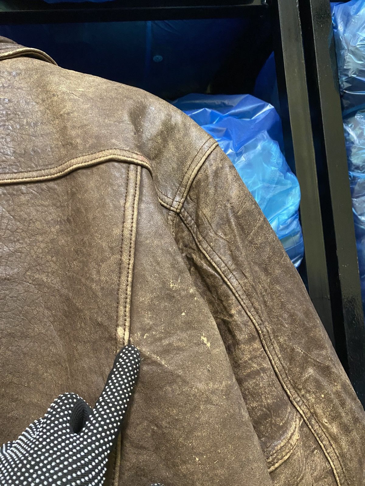Other Vario Max Distressed Leather Bomber Jacket - Brown Aviator Size US M / EU 48-50 / 2 - 20 Thumbnail