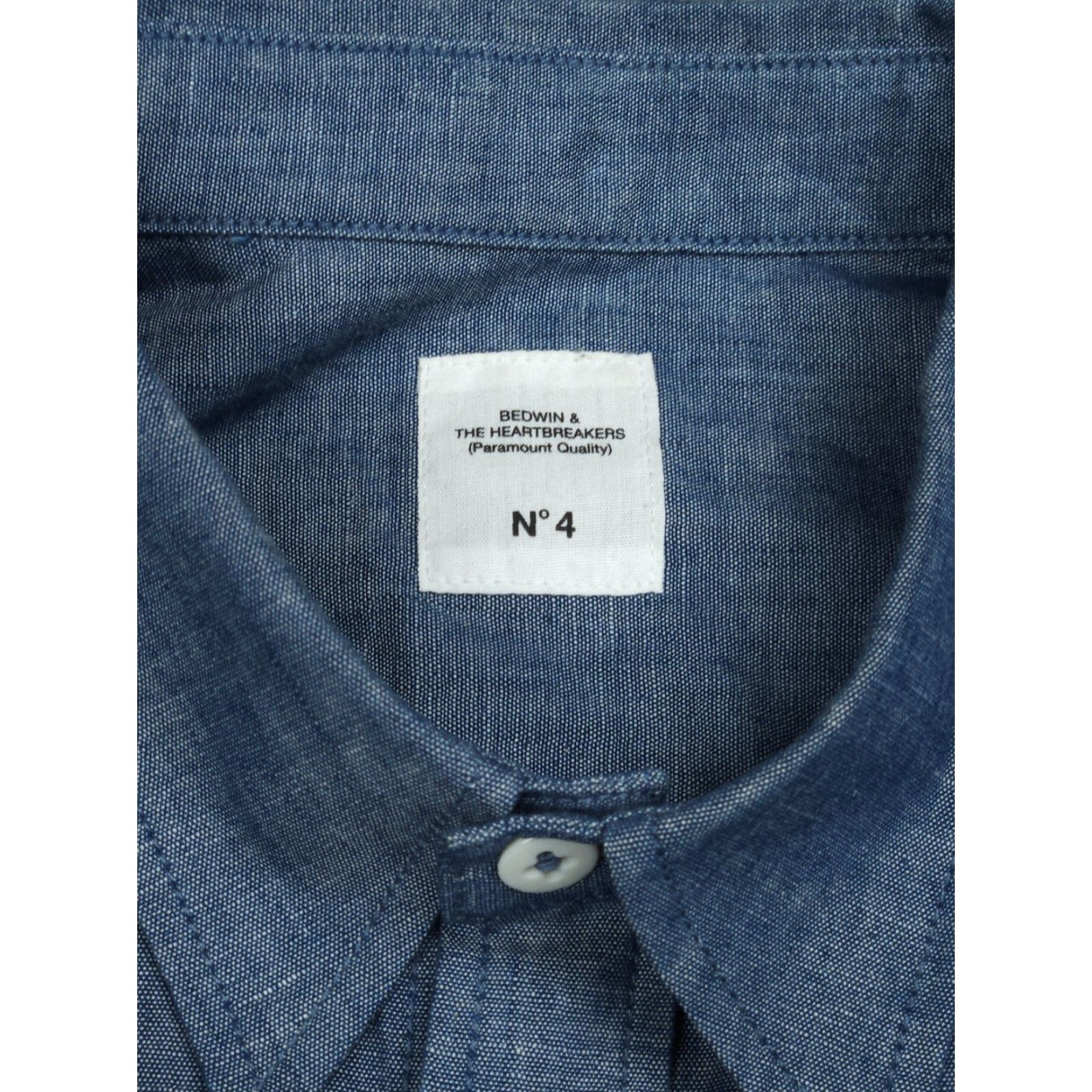 Edwin BEDWIN &THE HEARTBREAKERS Shirt Men's N4 (XL) Blue Button Up 100% Cotton Plaid Long Sleeve Button-Up Regular Chest 44 Vintage No Size US XL / EU 56 / 4 - 5 Thumbnail