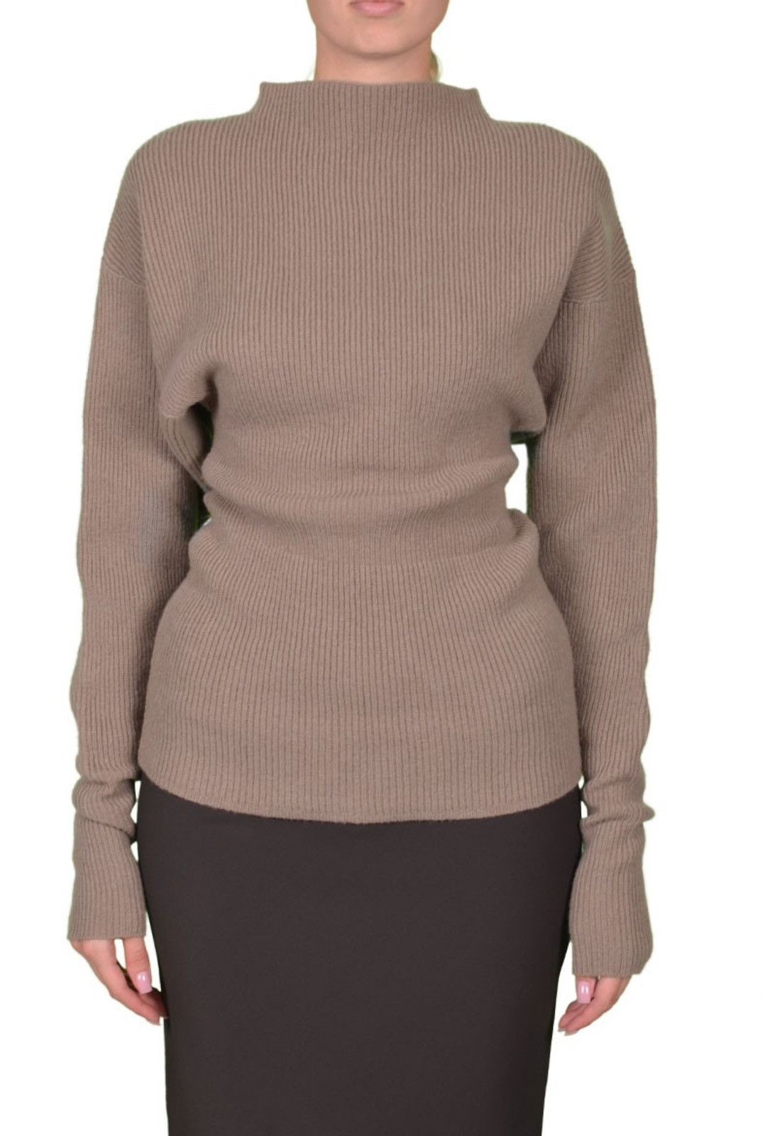 Rick Owens Last Size Rick Owens Knitted Wool Brown Sweater Size S / US 4 / IT 40 - 1 Thumbnail