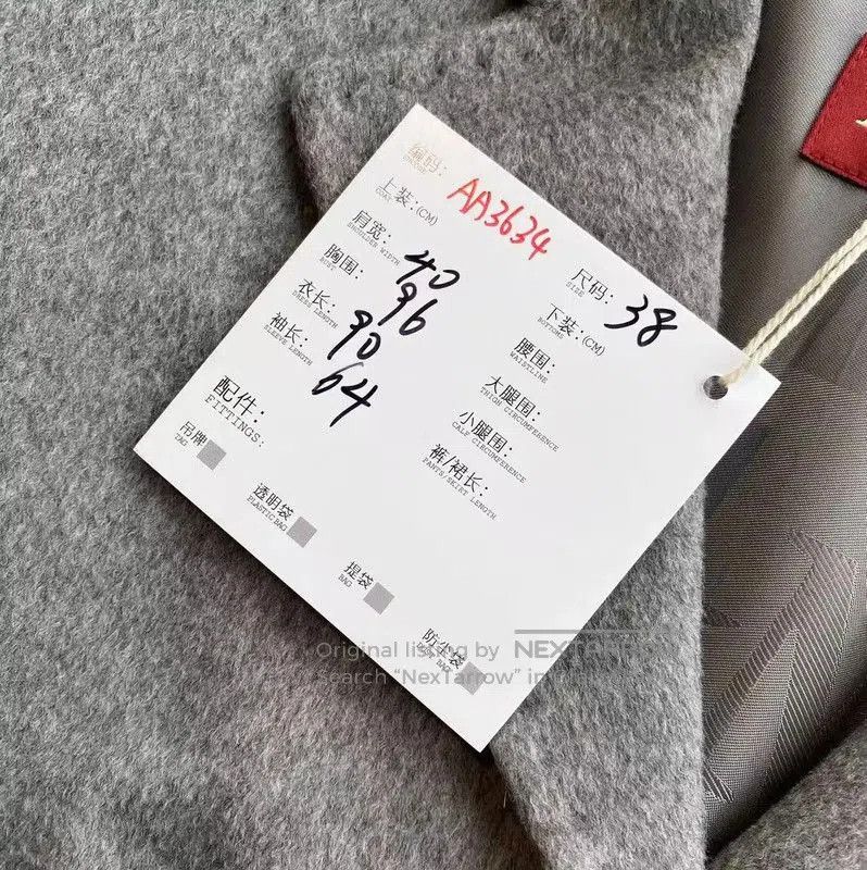 Max Mara MaxMara Women's Grey Wool Coat . Size XXS / US 00 / IT 34 - 7 Thumbnail