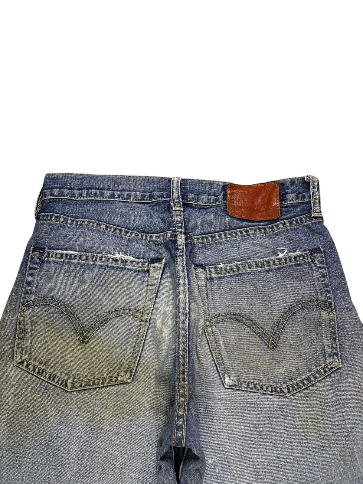 Levi's Vintage 90s Levis 503 Rusty Wash Distressed Baggy Jean Short Size US 29 - 10 Thumbnail