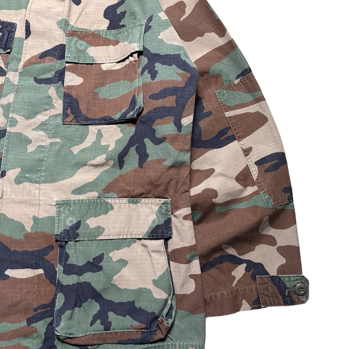 Other Vintage USGI Jacket Mens M Long Woodland Camo Ripstop BDU Size US M / EU 48-50 / 2 - 2 Thumbnail