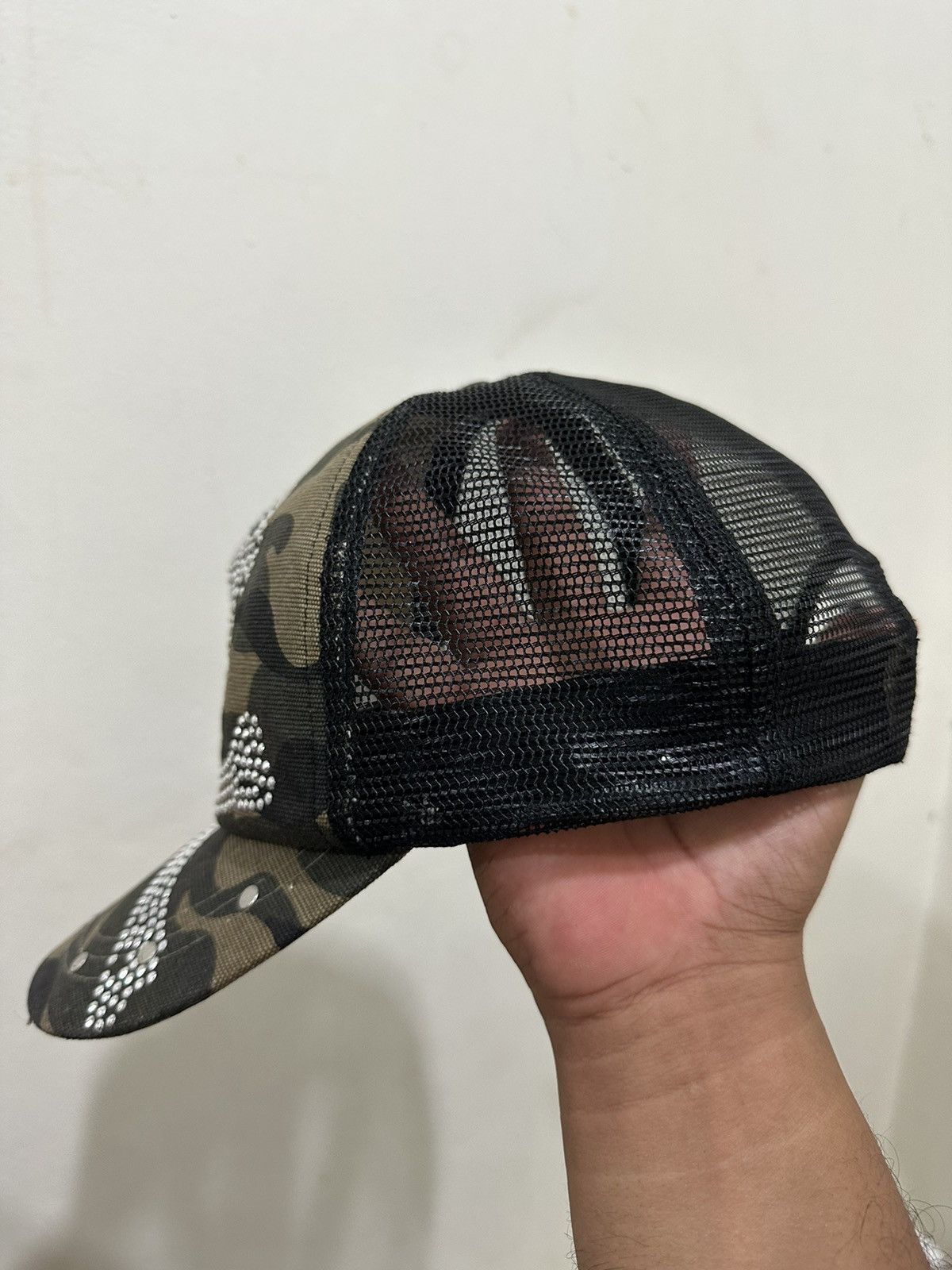 Japanese Brand VTG Skull Punk Bling Camo Trucked Hat Size ONE SIZE - 4 Thumbnail