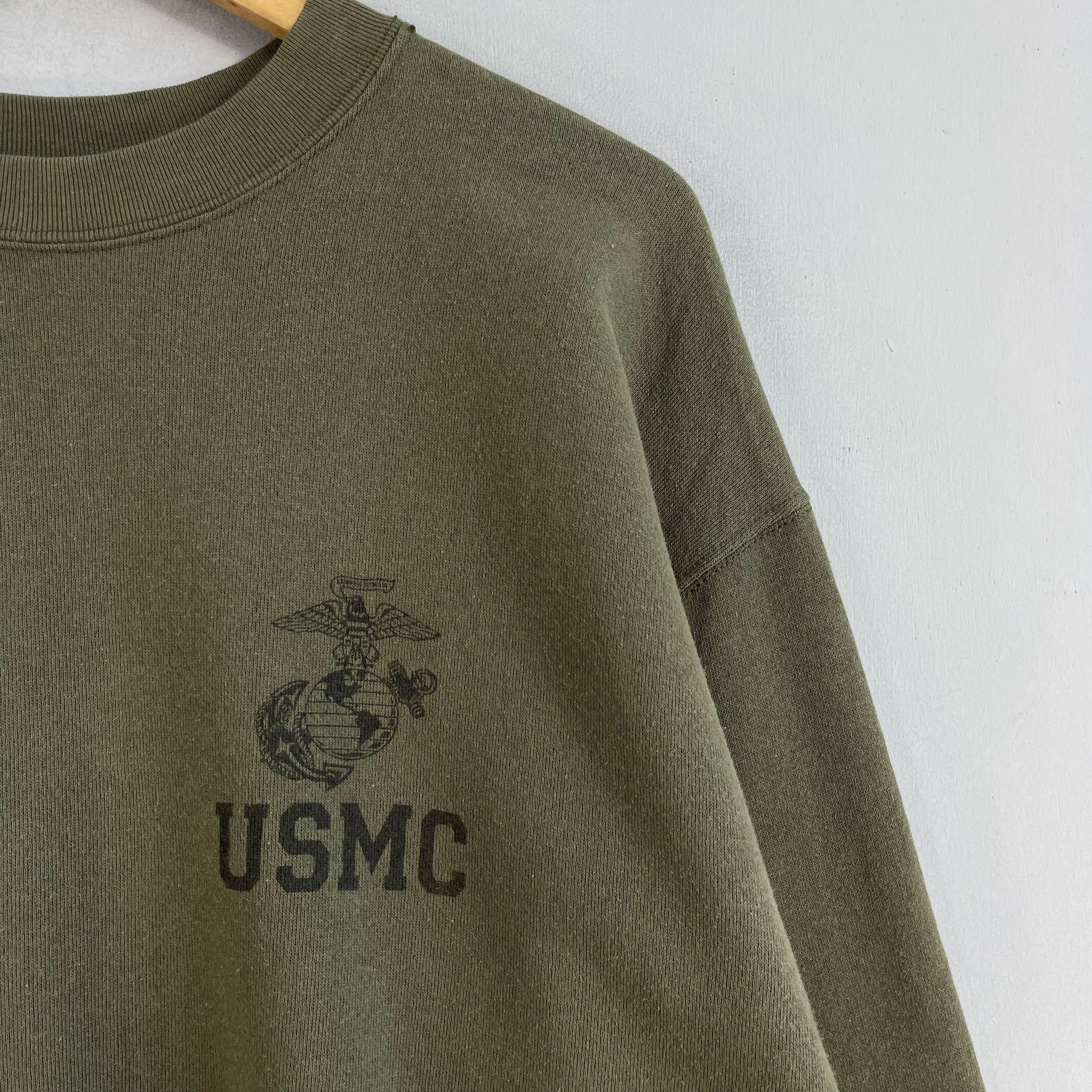 Vintage Vintage 90s USMC Buzz Rickson Military Sweatshirt Size US L / EU 52-54 / 3 - 3 Thumbnail