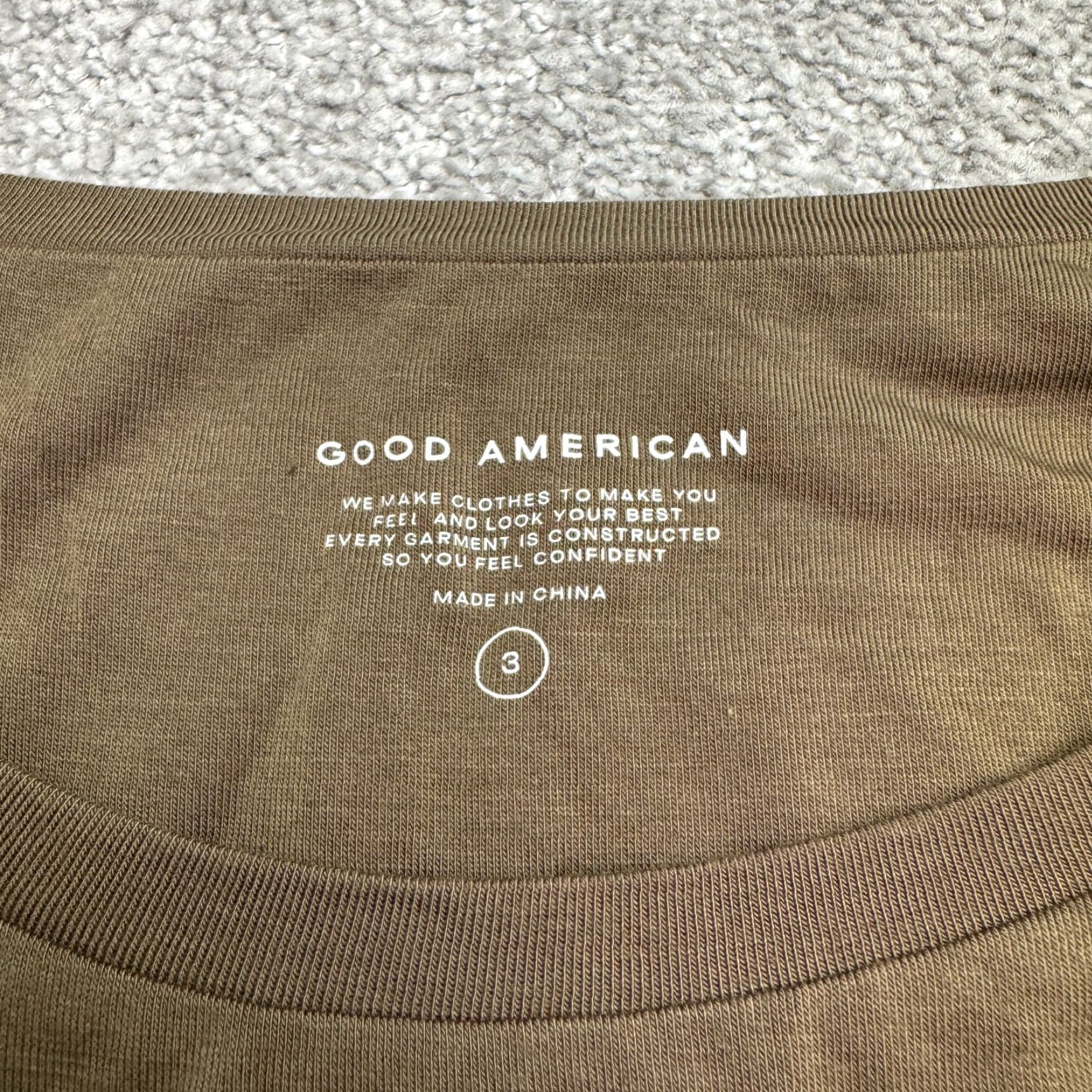 Good American Good American Maxi Dress Womens L Green Ruched Long Sleeve Rayon Spandex Size L / US 10 / IT 46 - 4 Thumbnail