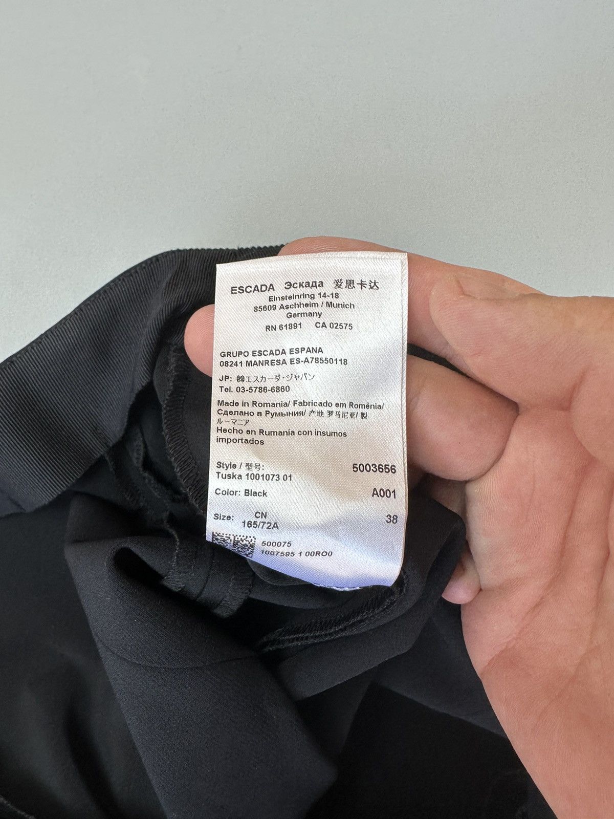Escada Ecada Straight Dress Pants Black Size 31" - 7 Thumbnail