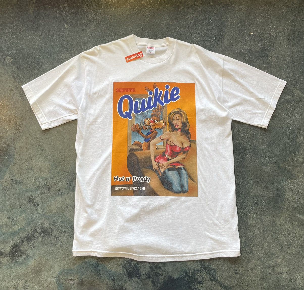 image of Supreme Quickie Tee Shirt in White, Men's (Size XL)