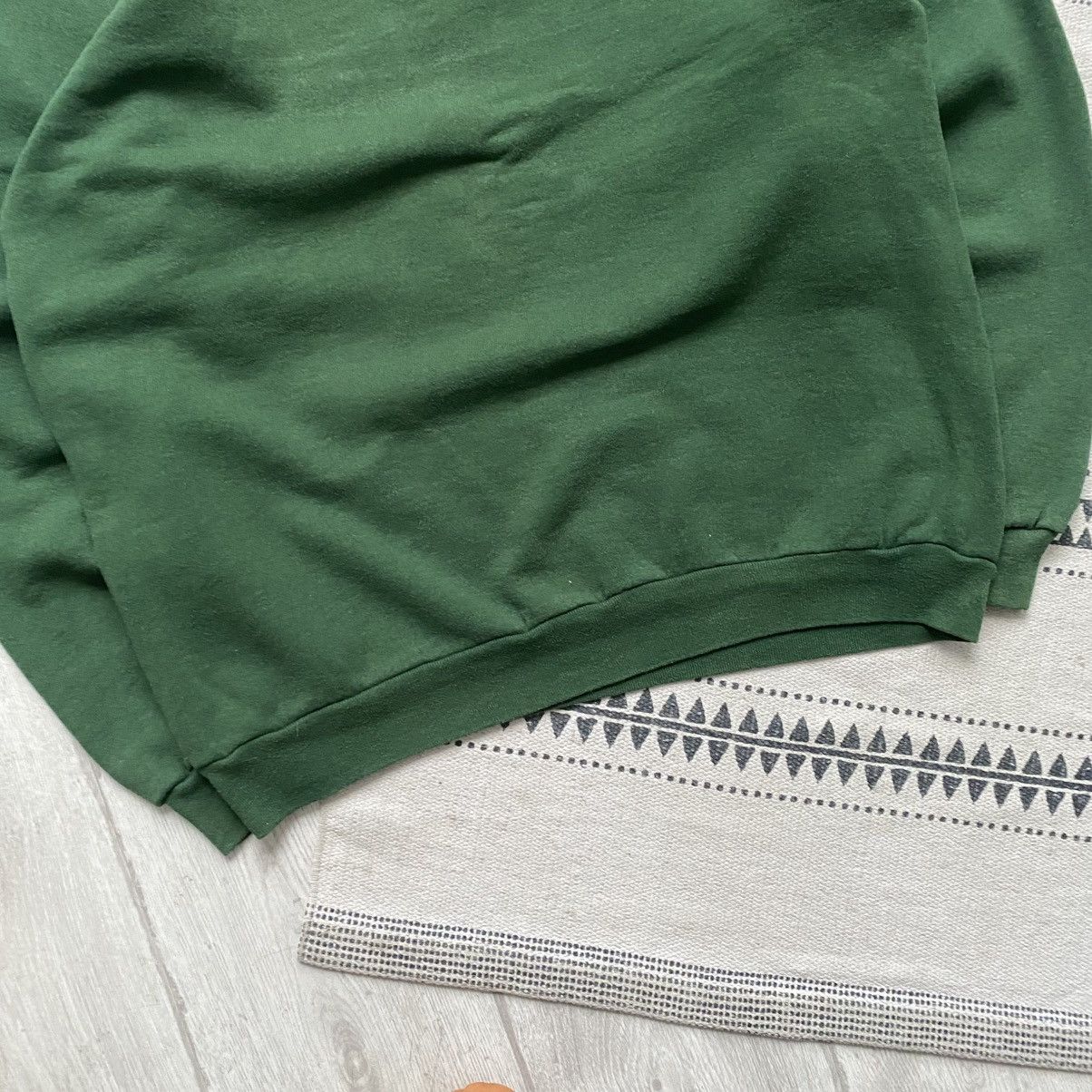 Hanes 🥦 Vintage 90s Green Blank Sweatshirt Screen Stars Crewneck Size US L / EU 52-54 / 3 - 3 Thumbnail