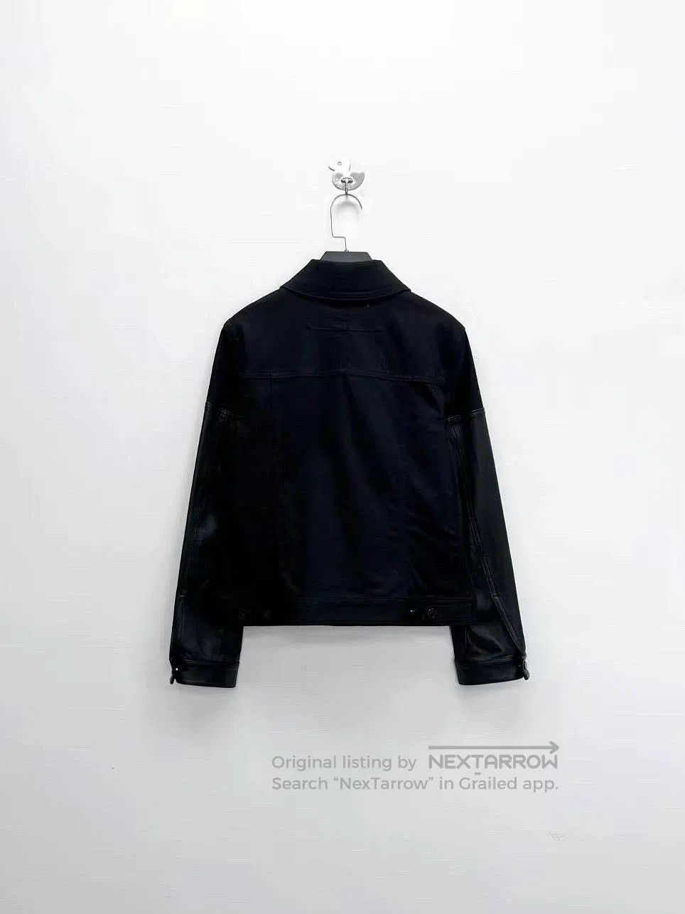 Givenchy givenchy black leather sleeve denim jacket. Size US M / EU 48-50 / 2 - 2 Thumbnail