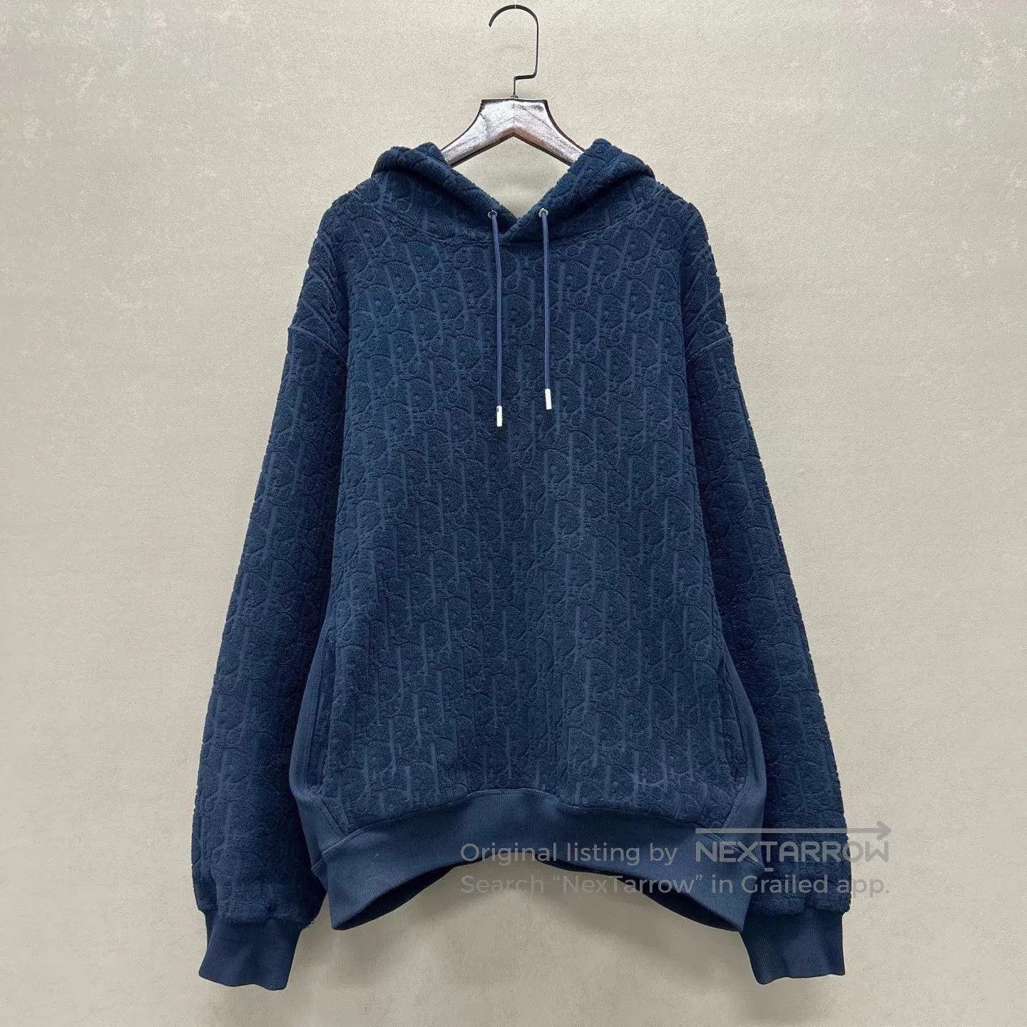 Dior Blue Textured Hoodie . Size US L / EU 52-54 / 3 - 1 Thumbnail