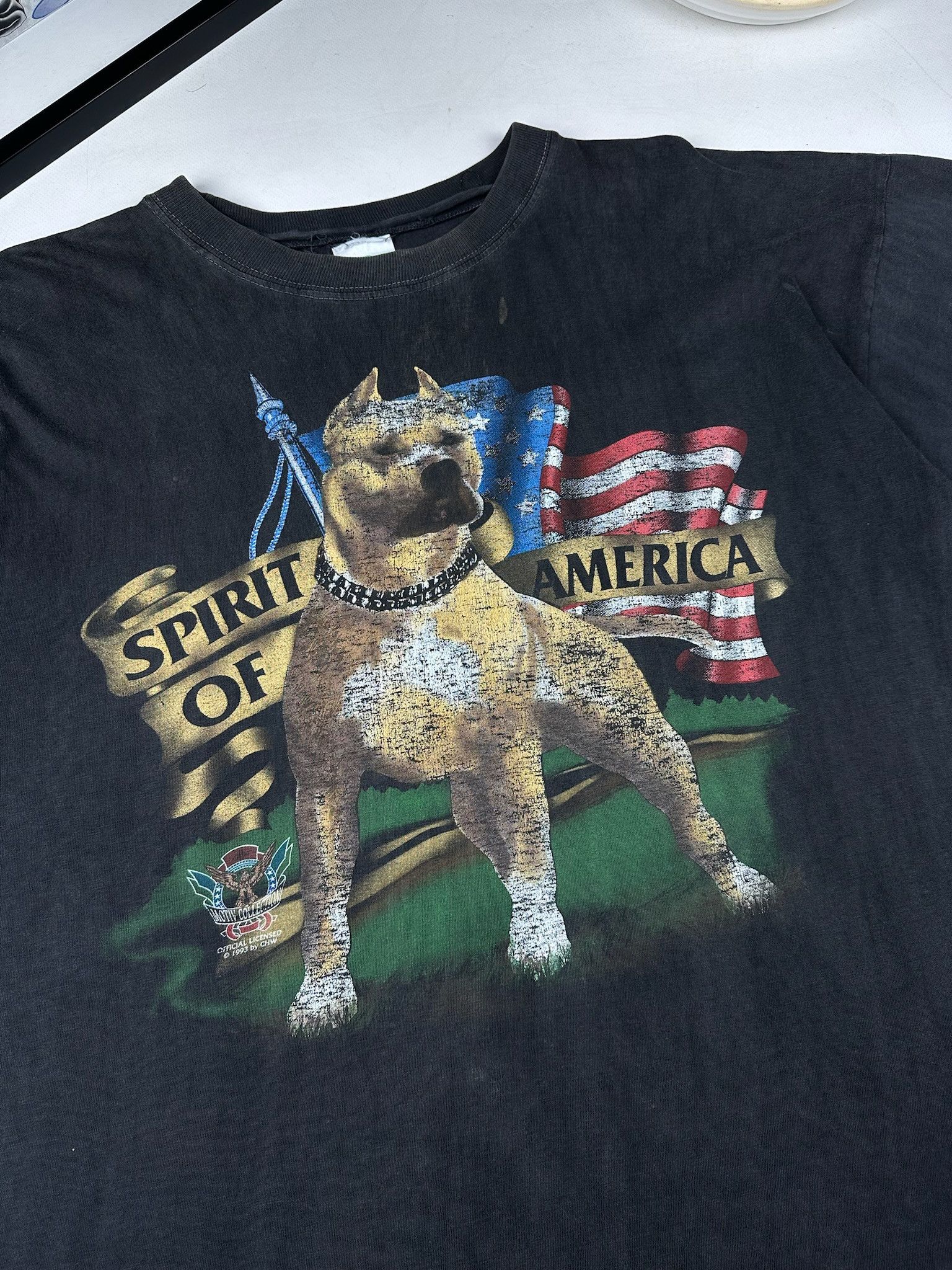 Vintage 90s Spirit of America Dog Graphic Vintage T-Shirt Size US XL / EU 56 / 4 - 2 Thumbnail