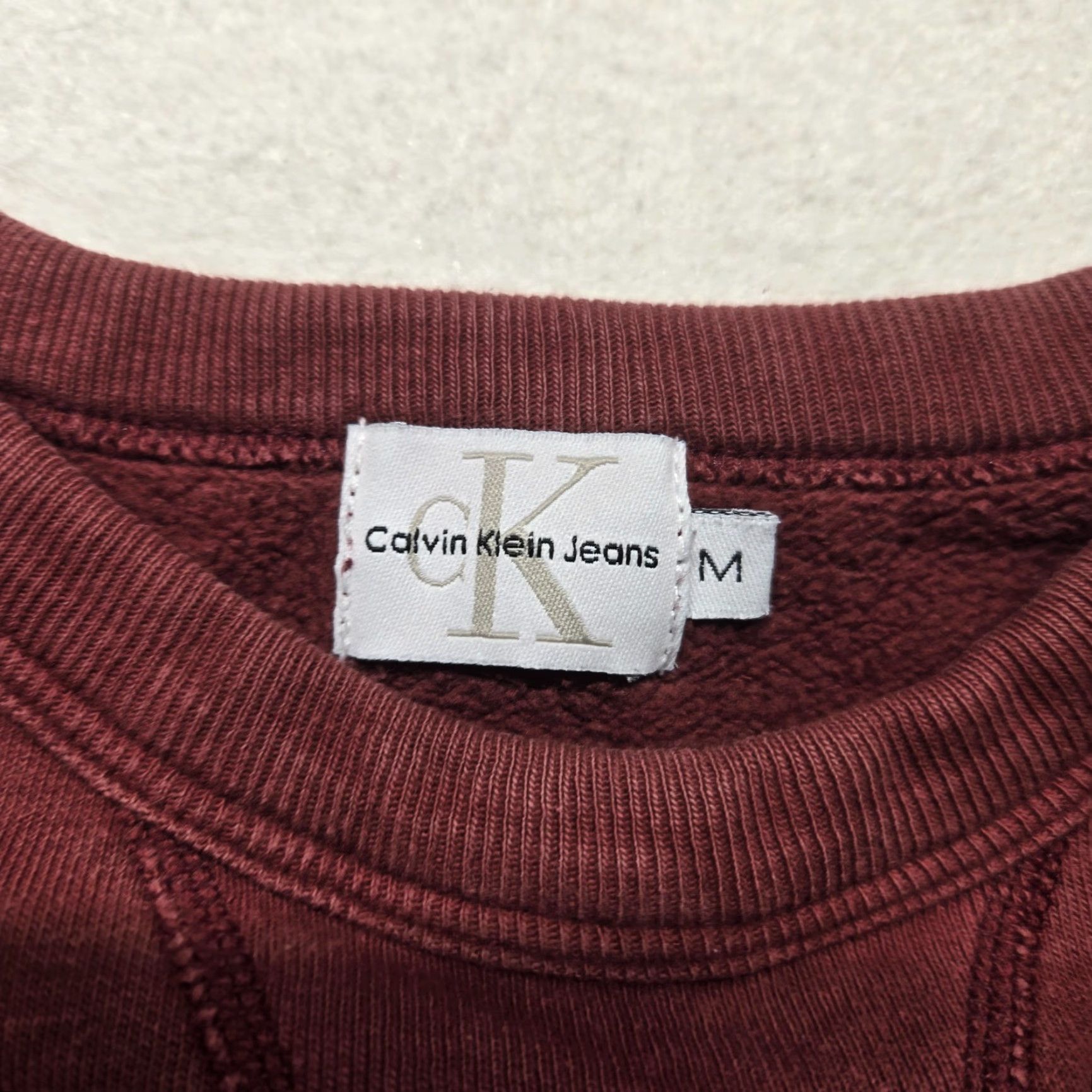 Calvin Klein Calvin Klein Red Sweater Pullover Adult Men's Size M Knit CK Spellout Logo Classic Size US M / EU 48-50 / 2 - 3 Thumbnail