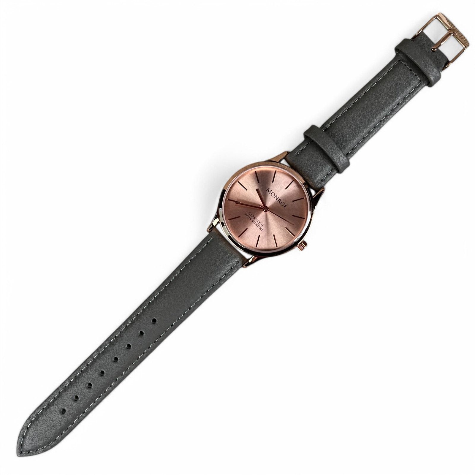 Other Monroe Classique Watch Sunburst Solerose Gray Leather Band Size ONE SIZE - 4 Thumbnail