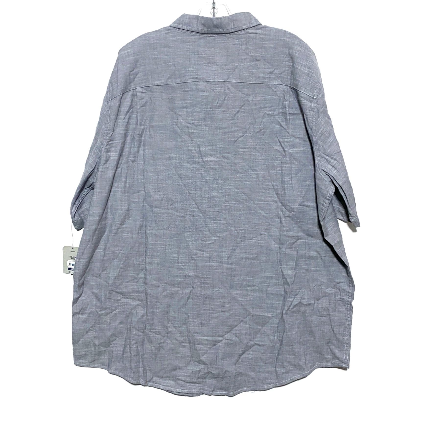 George George Classic Fit Button Down Short Sleeve Grey Shirt Men 2XL NWT Stretch Size US XXL / EU 58 / 5 - 2 Thumbnail