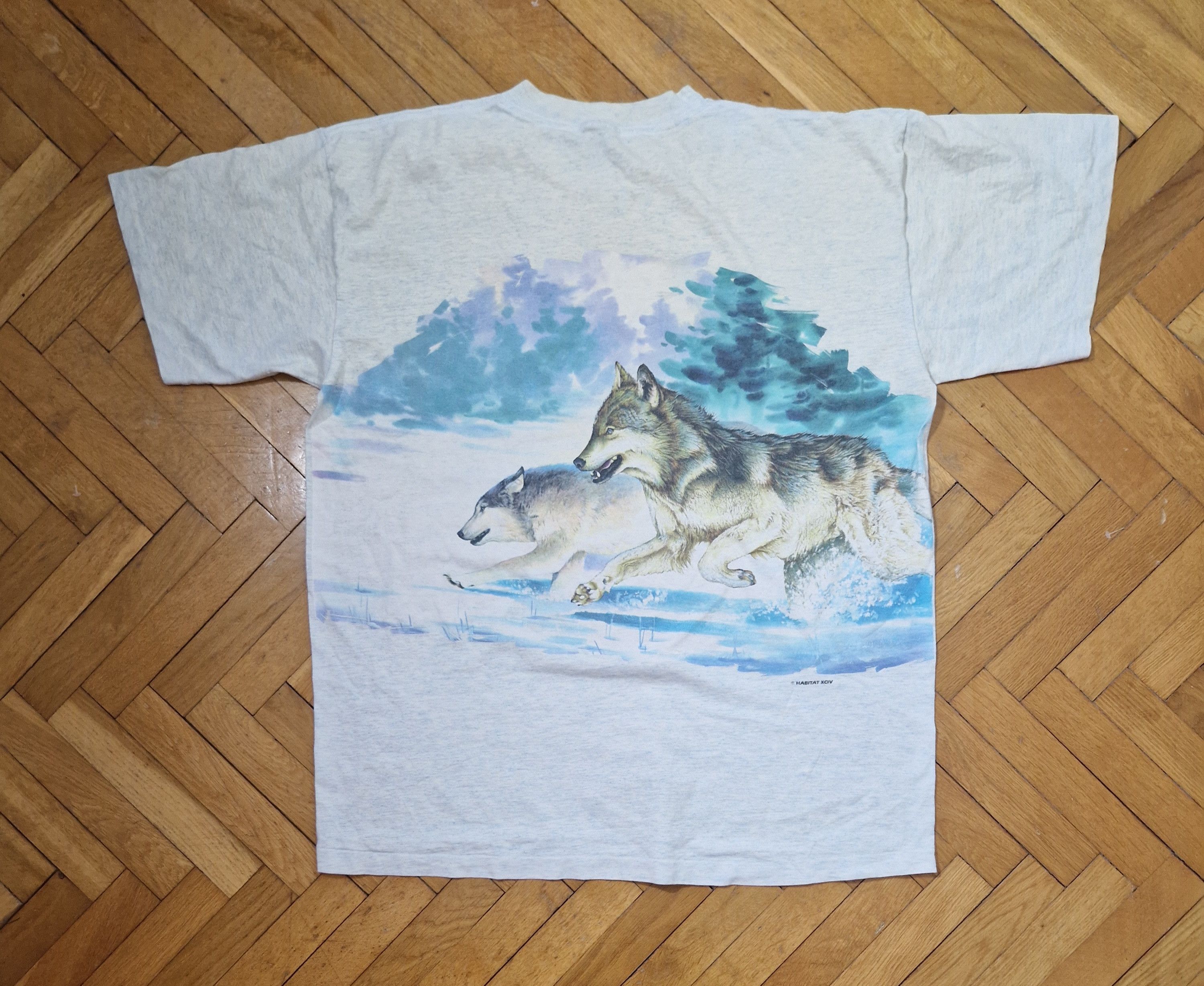 Vintage vintage 90s single stitch wolf tee archive streetwear y2k Size US XL / EU 56 / 4 - 2 Thumbnail
