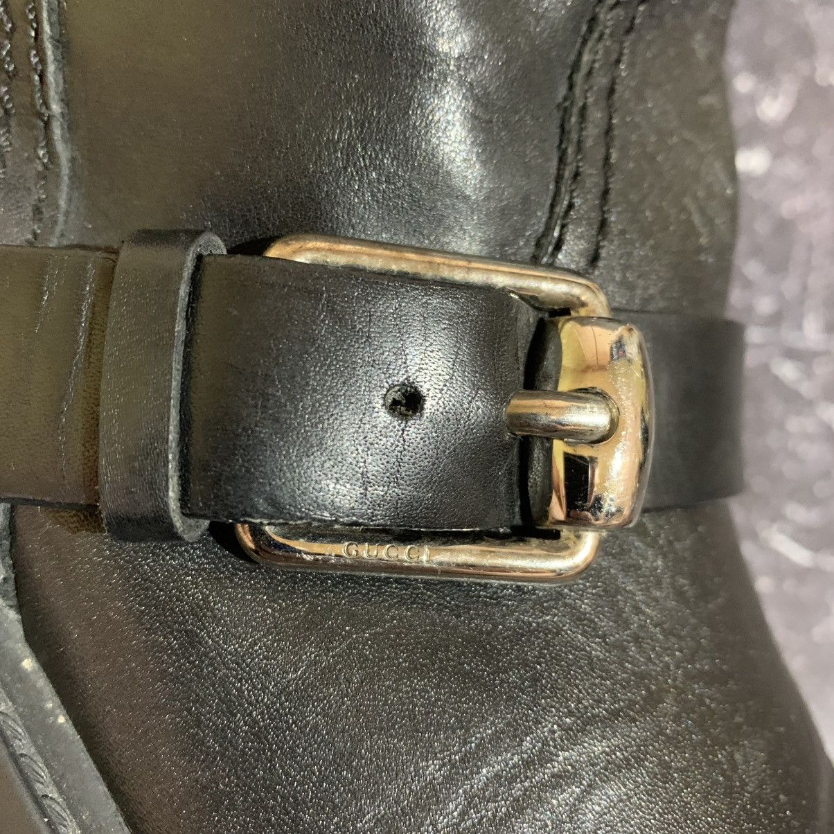 Gucci GUCCI Leather Biker Belted Women’s Boots Size 38 Size US 8 / IT 38 - 17 Thumbnail
