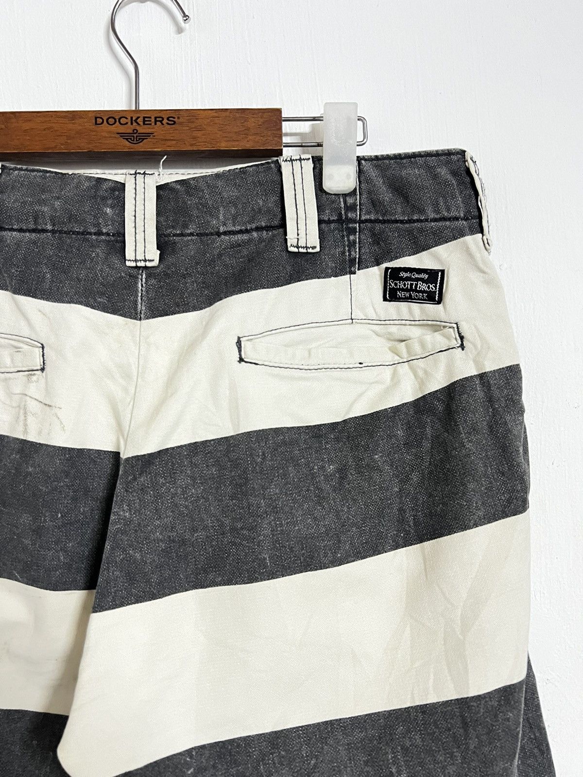 Schott 🔥HOT DROPS🔥 Vintage Trousers Prison Schott Short Pants Size US 32 / EU 48 - 6 Thumbnail