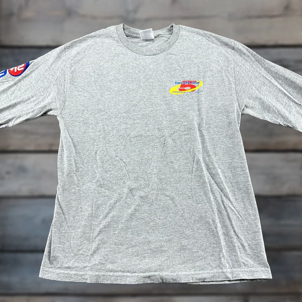 Vintage VINTAGE Alstyle Apparel & Activewear 24 Hour Fitness Shirt Mens L Gray Long Sleeve T-Shirt 90s Claims Carhartt Logo Size US L / EU 52-54 / 3 - 1 Thumbnail