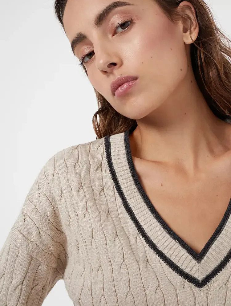 Brunello Cucinelli o1w1db10825 Sweater in Light/Pastel Brown Size S / US 4 / IT 40 - 5 Thumbnail