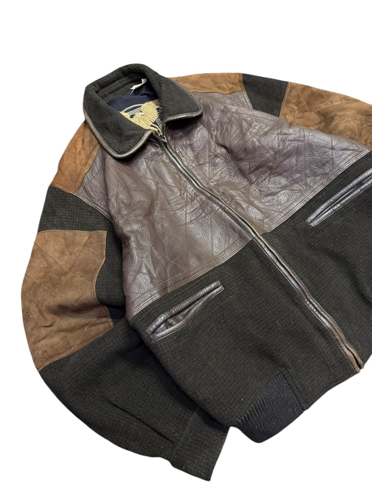 Vintage Vintage Luxury Umberto Bilancioni Bomber Jacket Half Skin Size US M / EU 48-50 / 2 - 3 Thumbnail