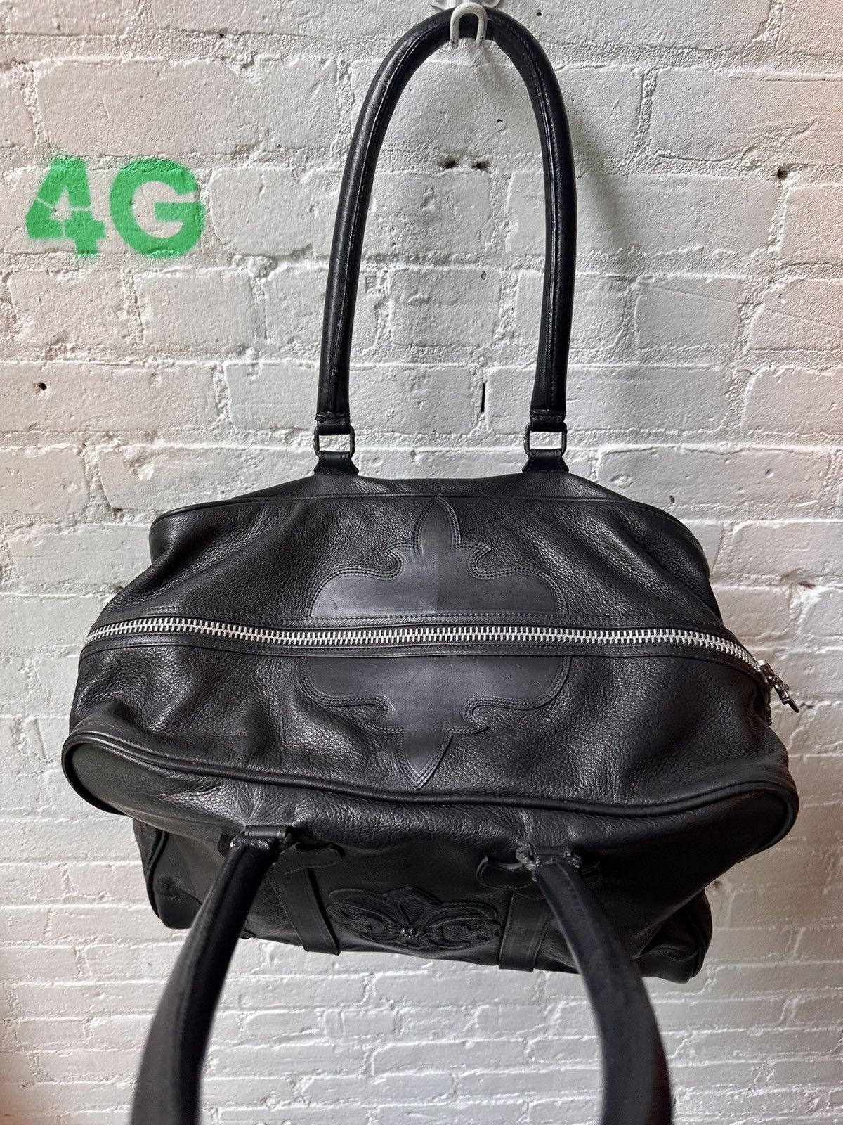 Chrome Hearts FULL LEATHER HUGE XXL LUGGAGE CHROME HEARTS DUFFLE BAG Size ONE SIZE - 4 Thumbnail