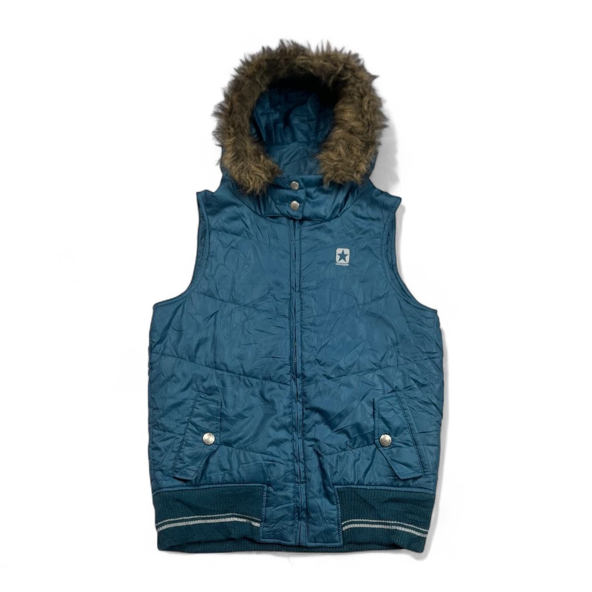 Japanese Brand Y2K Faux Fur Vest Converse Size US M / EU 48-50 / 2 - 3 Thumbnail