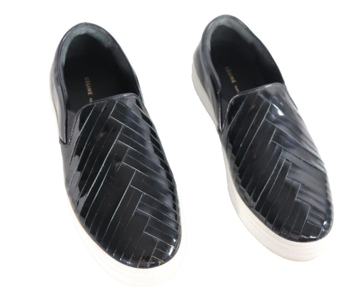 Celine Celine Women's Size 37 Black Patent Leather Slip On Sneaker Size US 7 / IT 37 - 2 Thumbnail